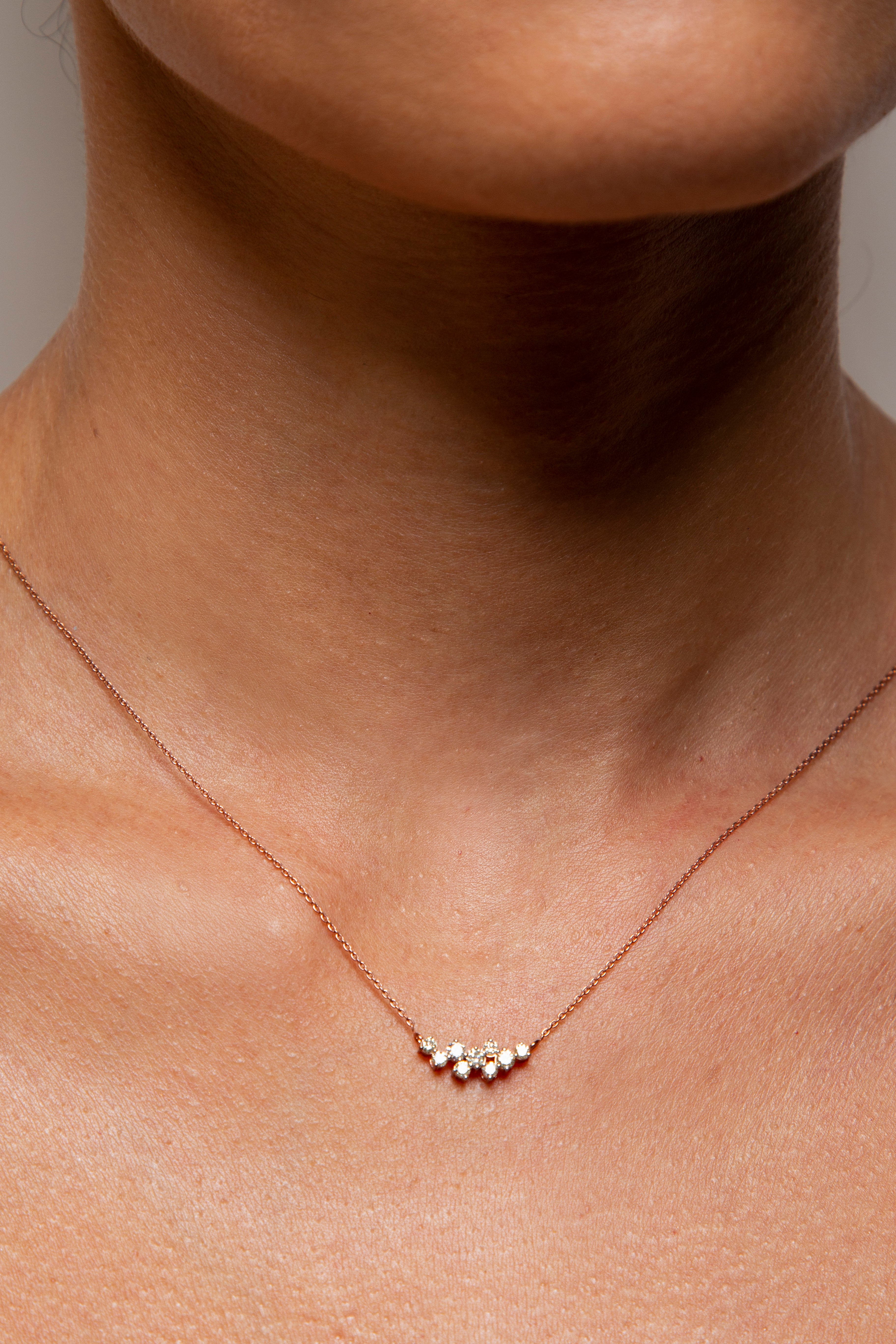 Collar Diamante Oro Rosa 14K 0.4 ct.