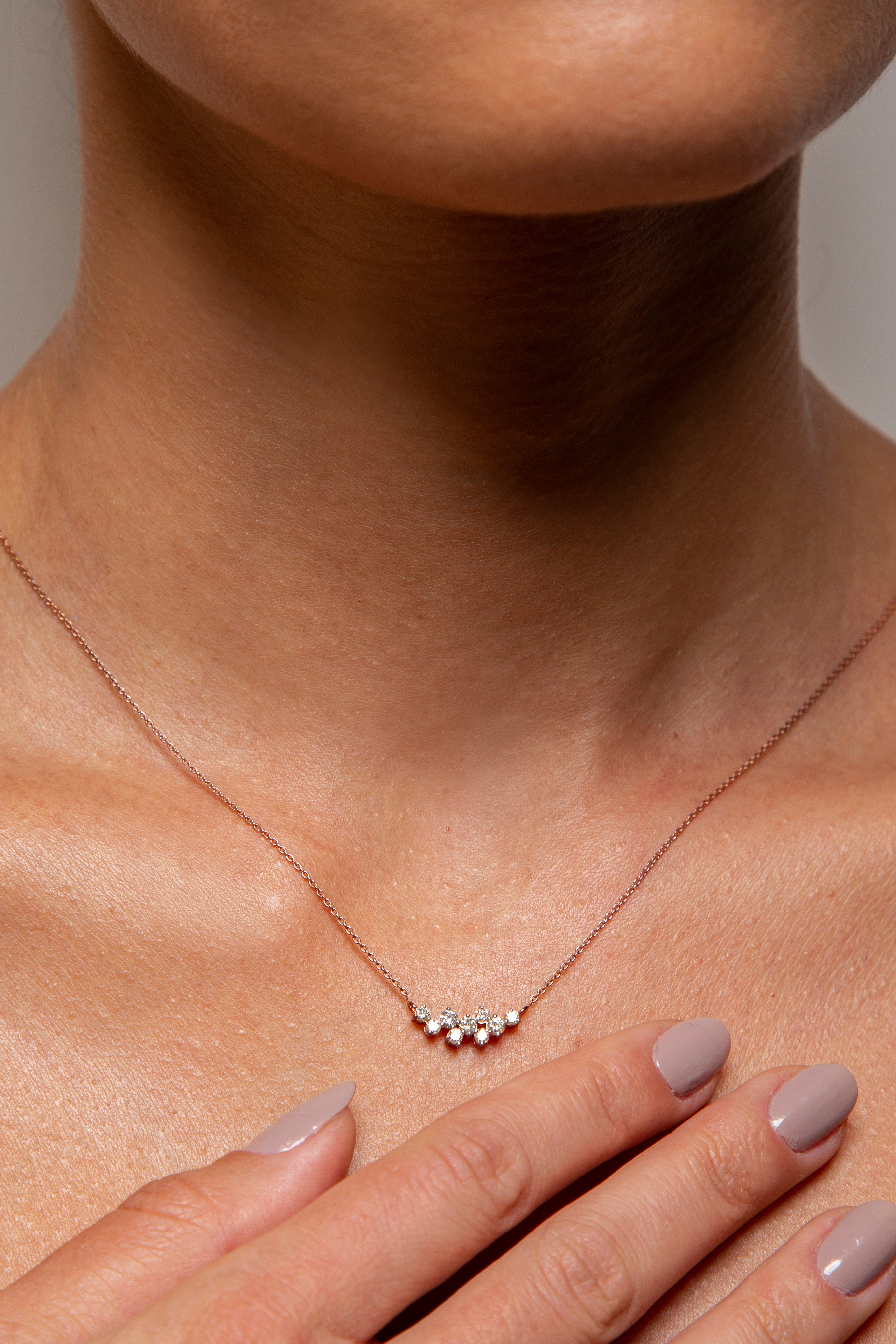 Collar Diamante Oro Rosa 14K 0.4 ct.