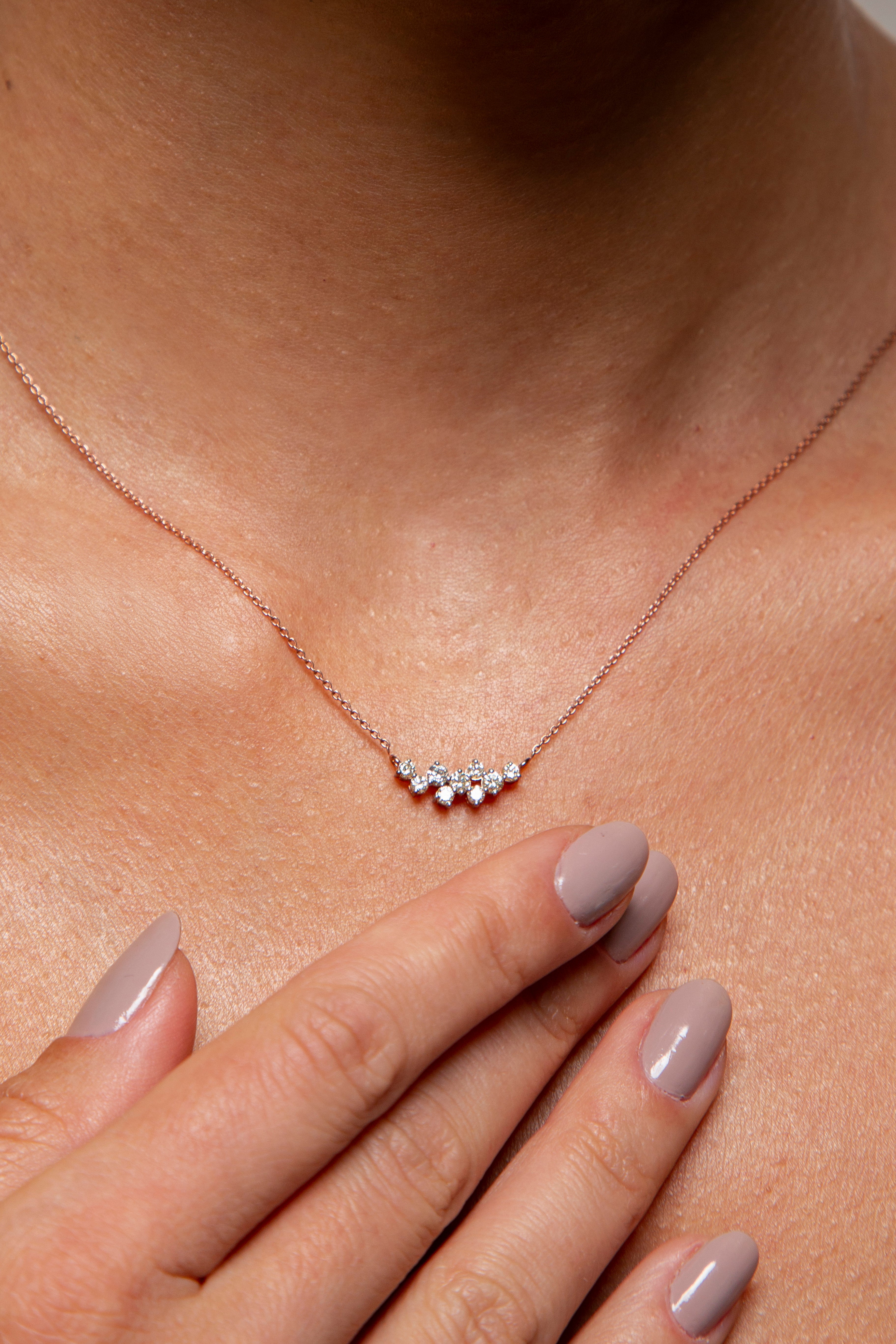 Collar Diamante Oro Rosa 14K 0.4 ct.