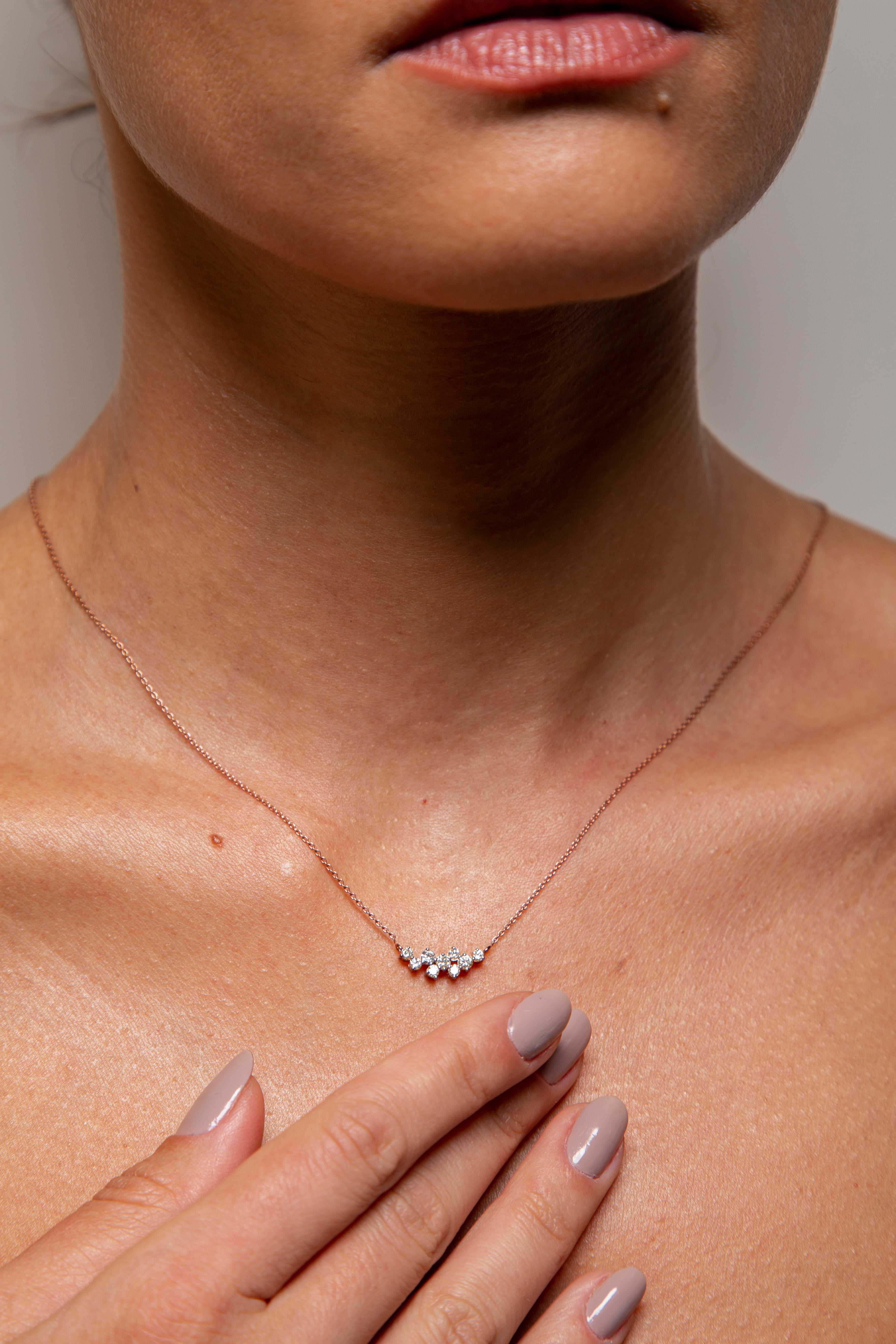 Collar Diamante Oro Rosa 14K 0.4 ct.