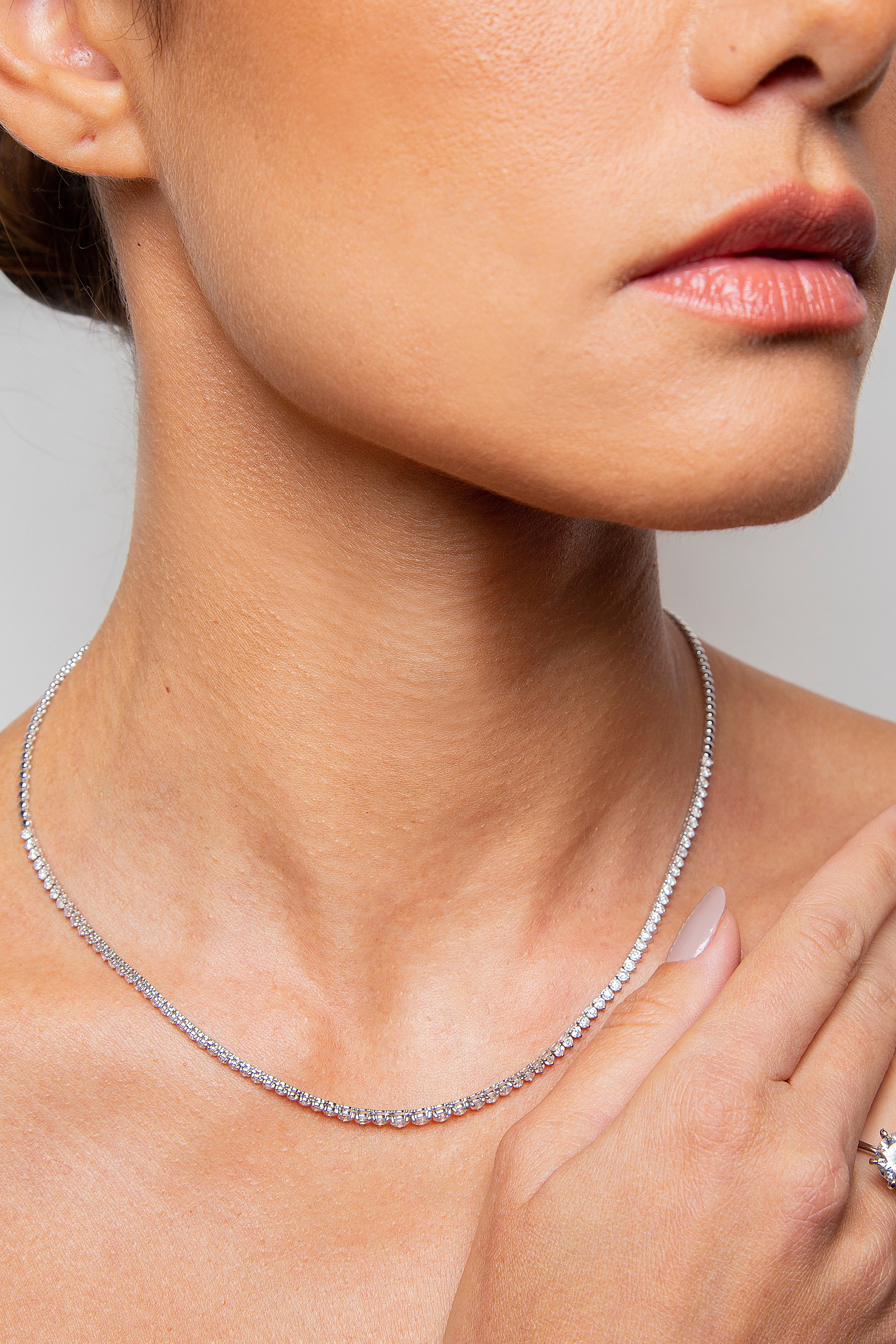 Collar Riviera Diamante Oro Blanco 14K 3.45 ct.