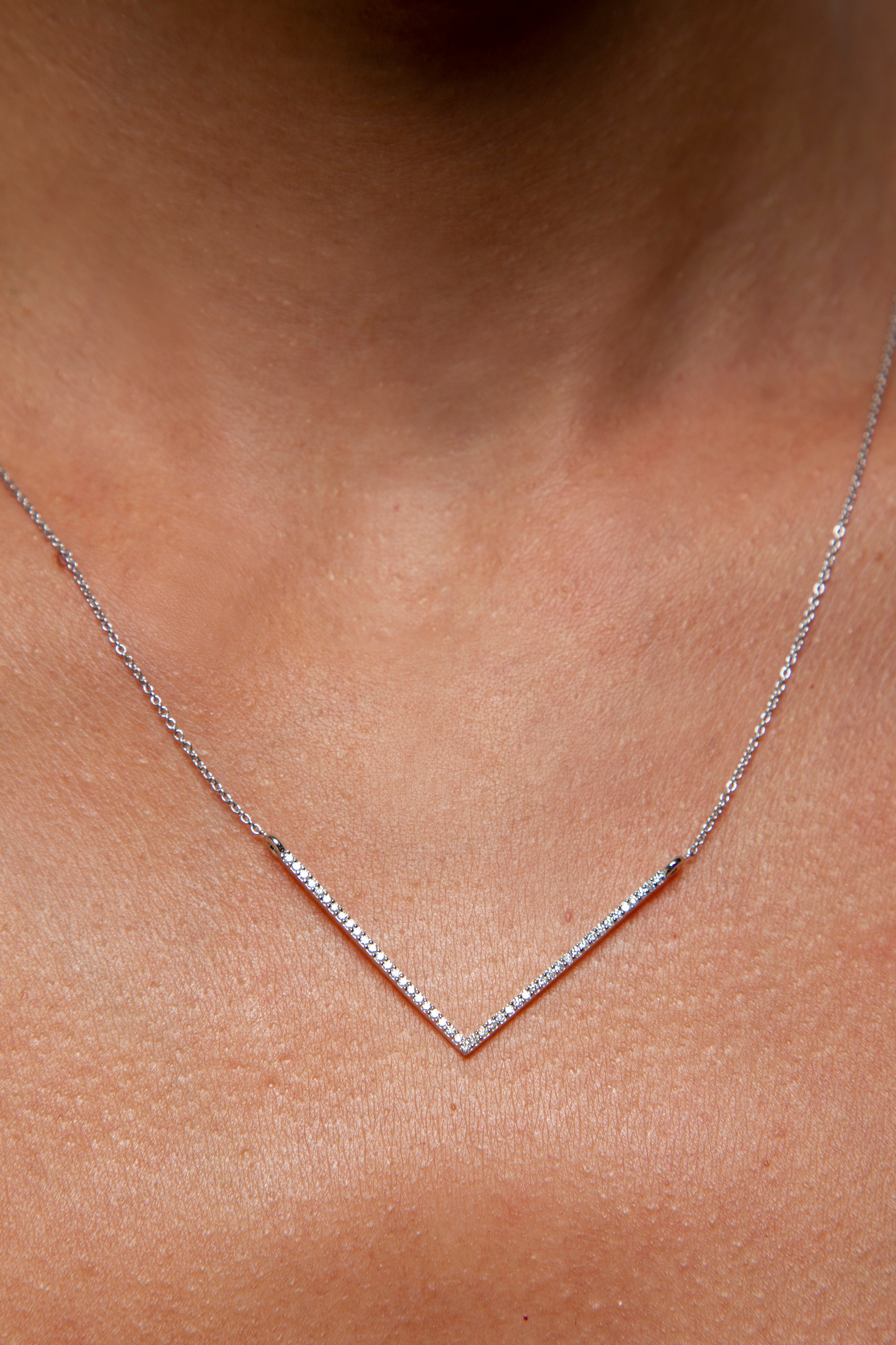 Collar Diamante Oro Blanco 14K 0.3 ct.