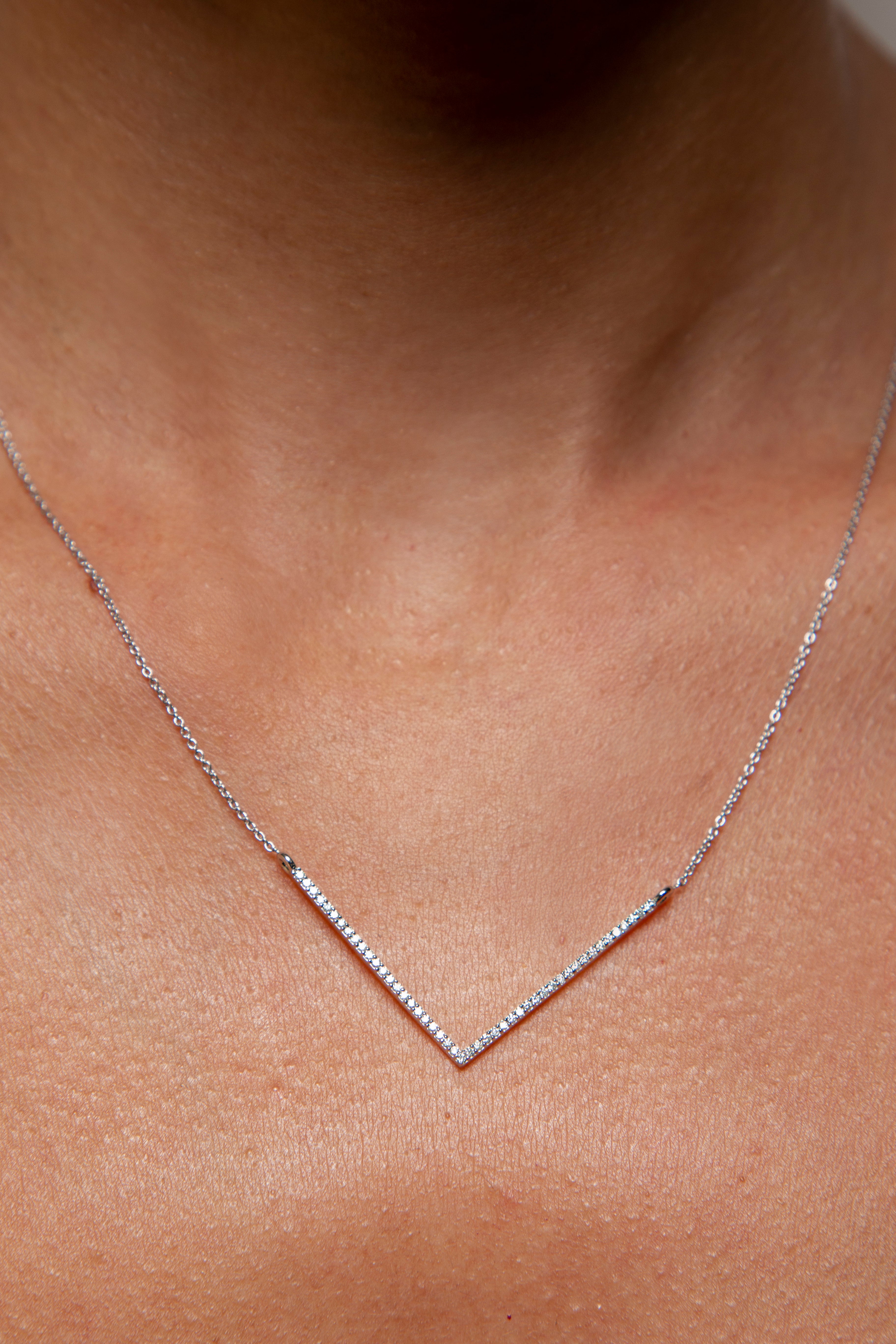 Collar Diamante Oro Blanco 14K 0.3 ct.