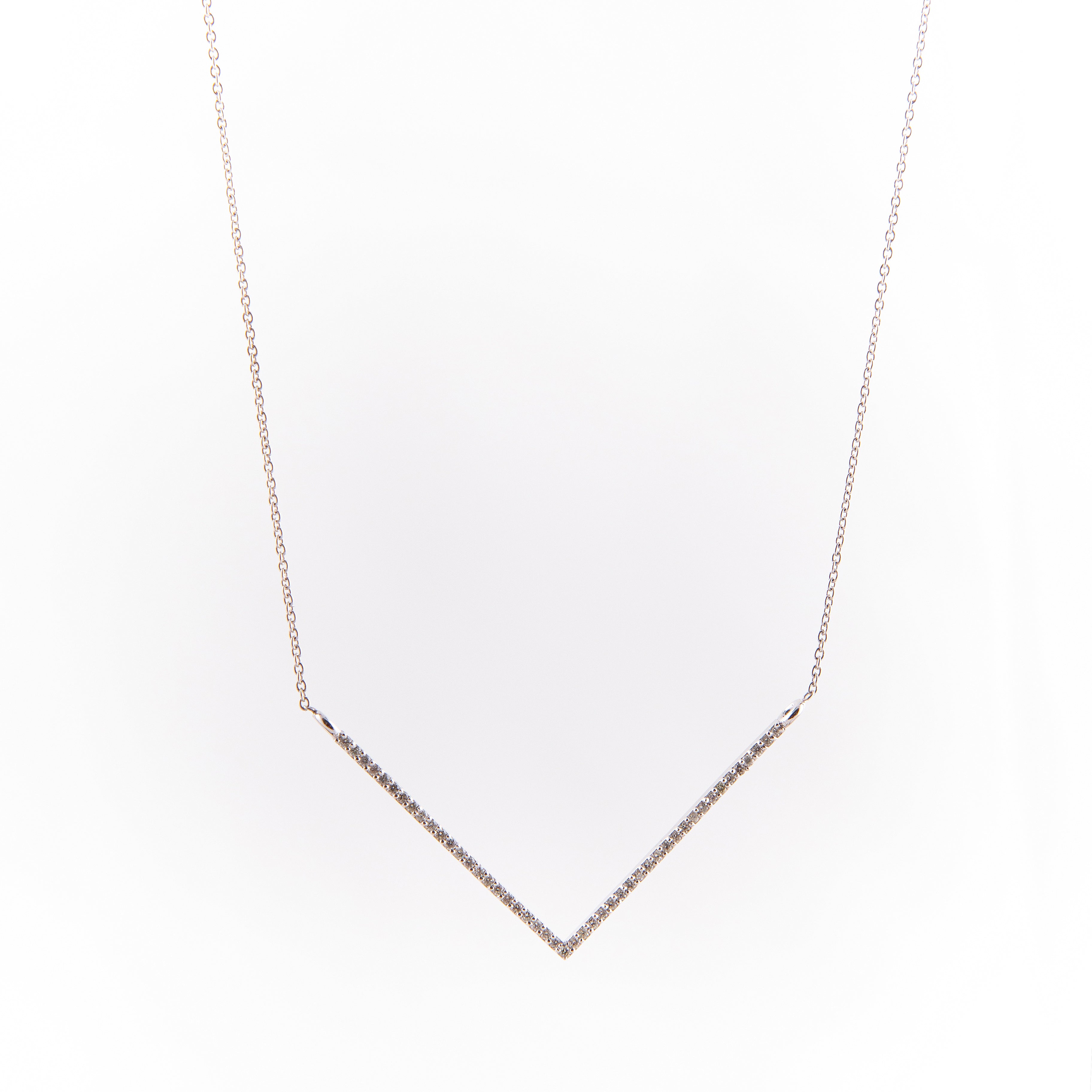 Collar Diamante Oro Blanco 14K 0.3 ct.