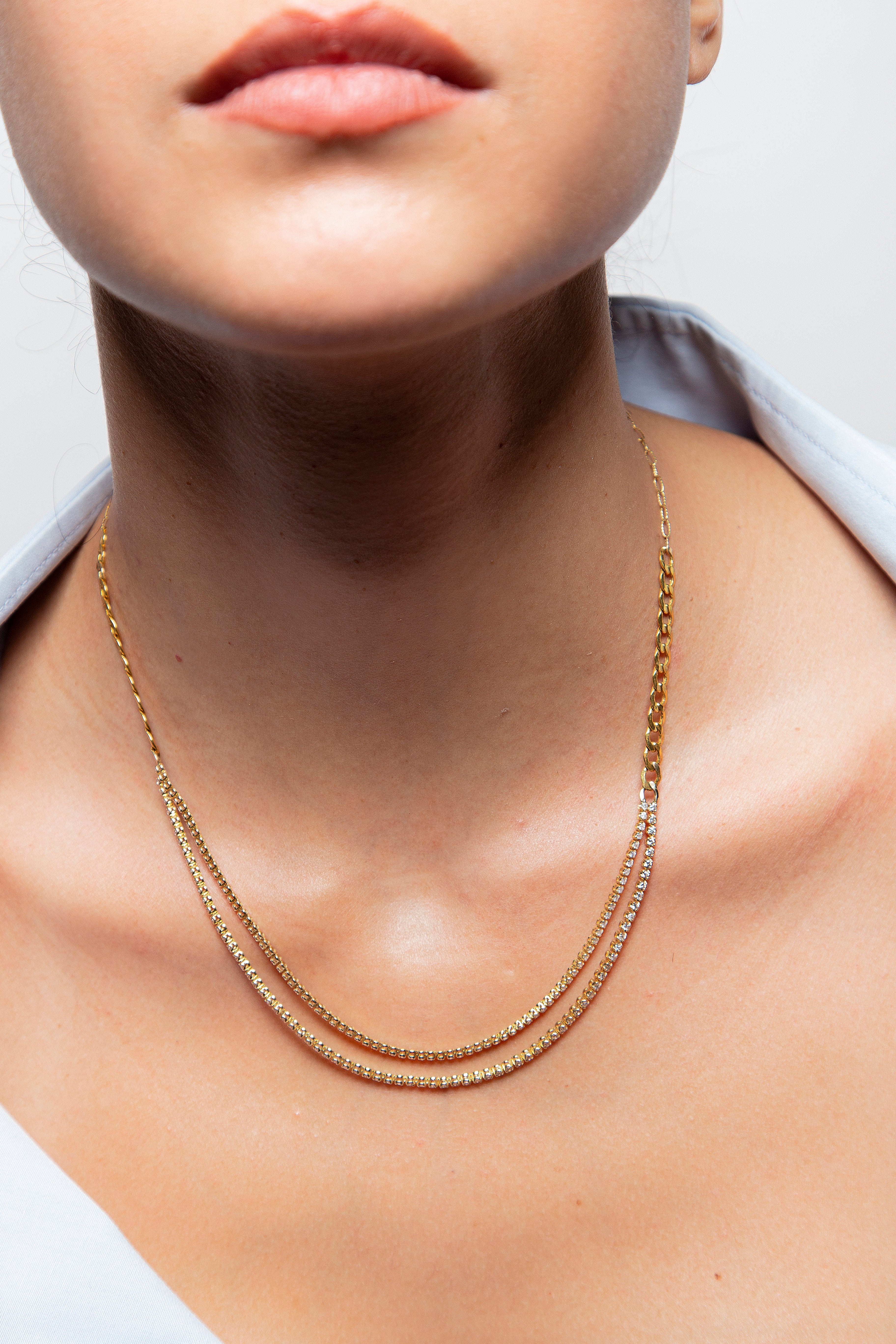 Collar Tennis Diamante Oro Amarillo 14K 2 ct.