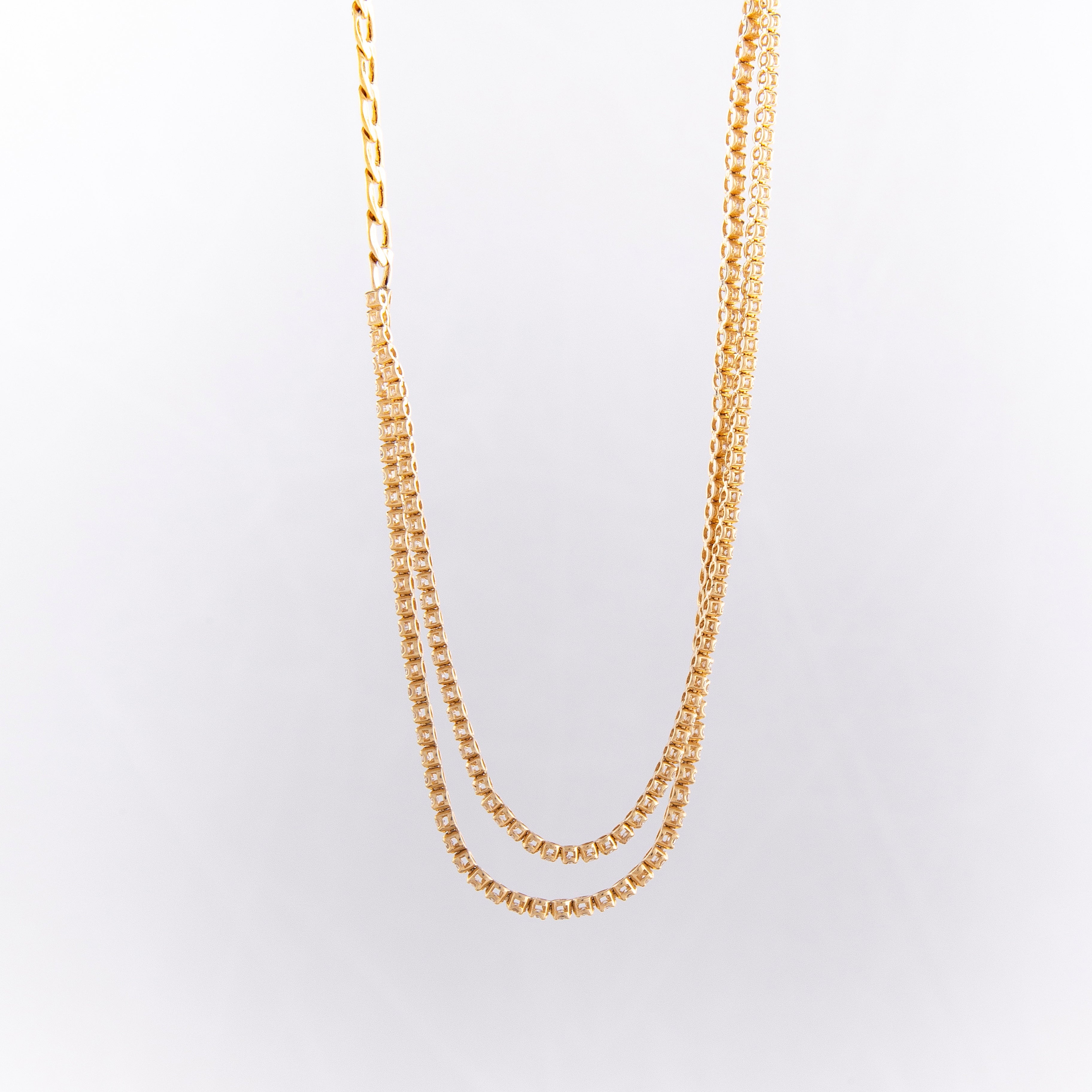 Collar Tennis Diamante Oro Amarillo 14K 2 ct.