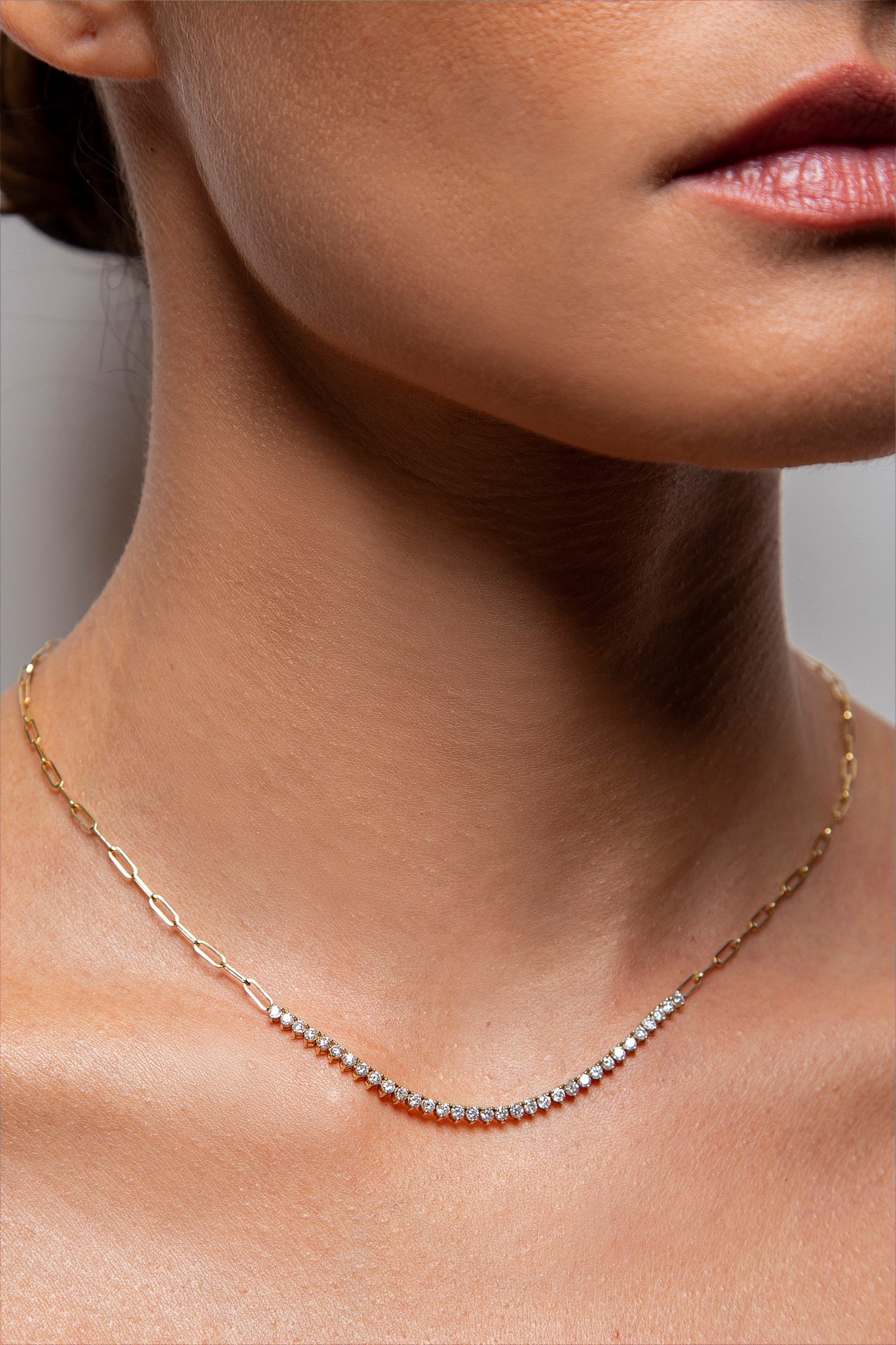 Collar Tennis Diamante Oro Amarillo 14K 1.5 ct.