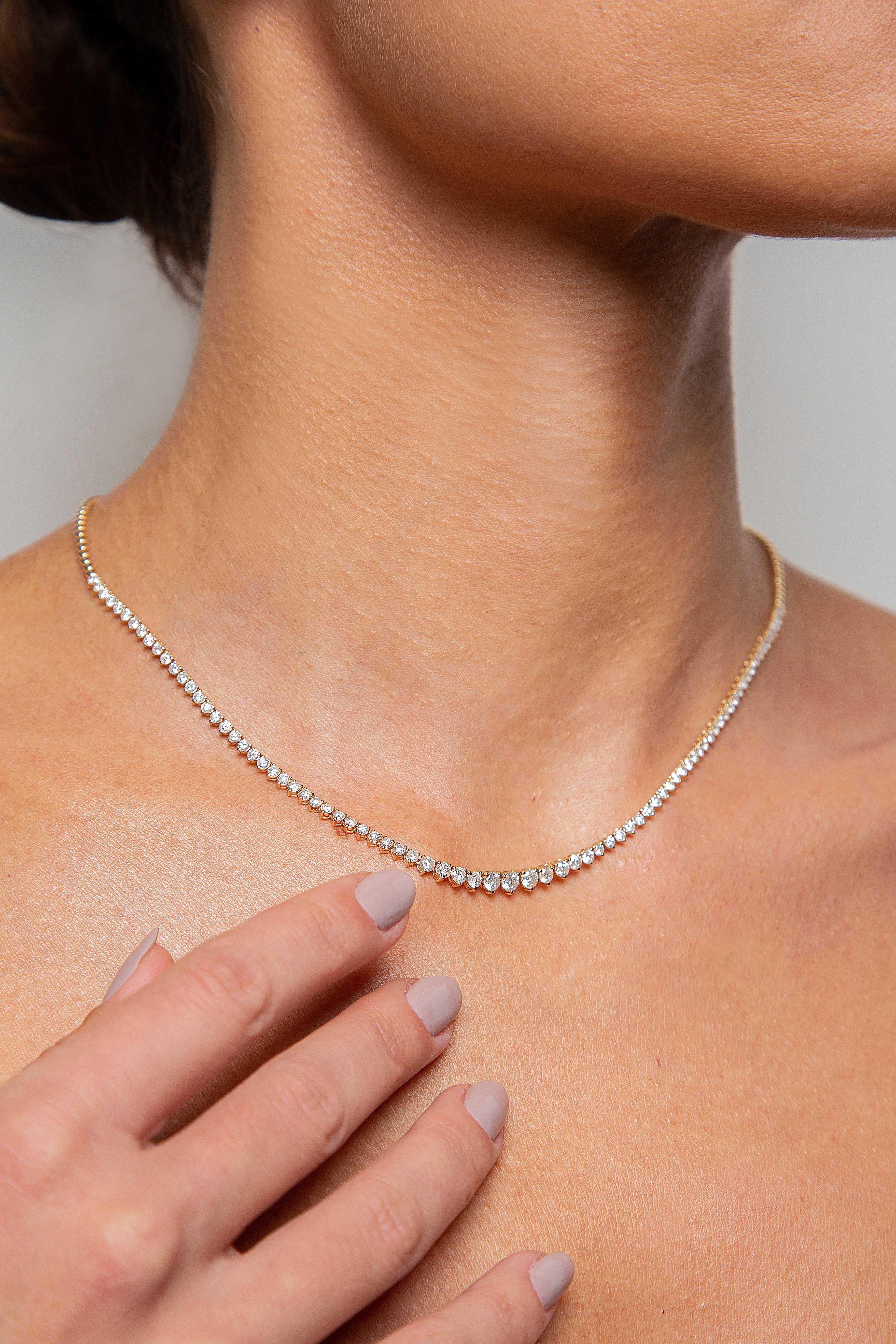 Collar Riviera Diamante Oro Amarillo 14K 3.45 ct.