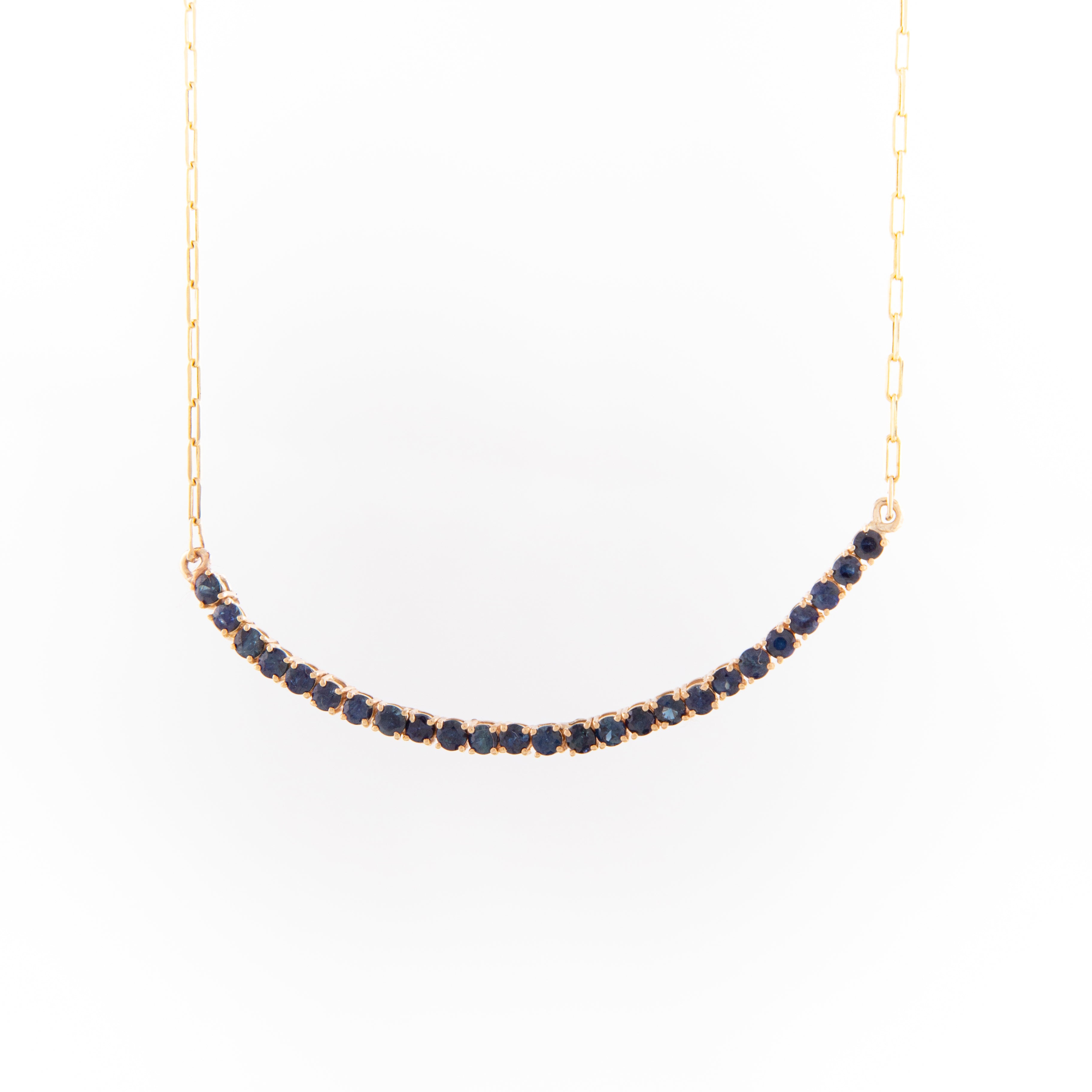 Collar Tennis Zafiro Oro Amarillo 14K  ct.