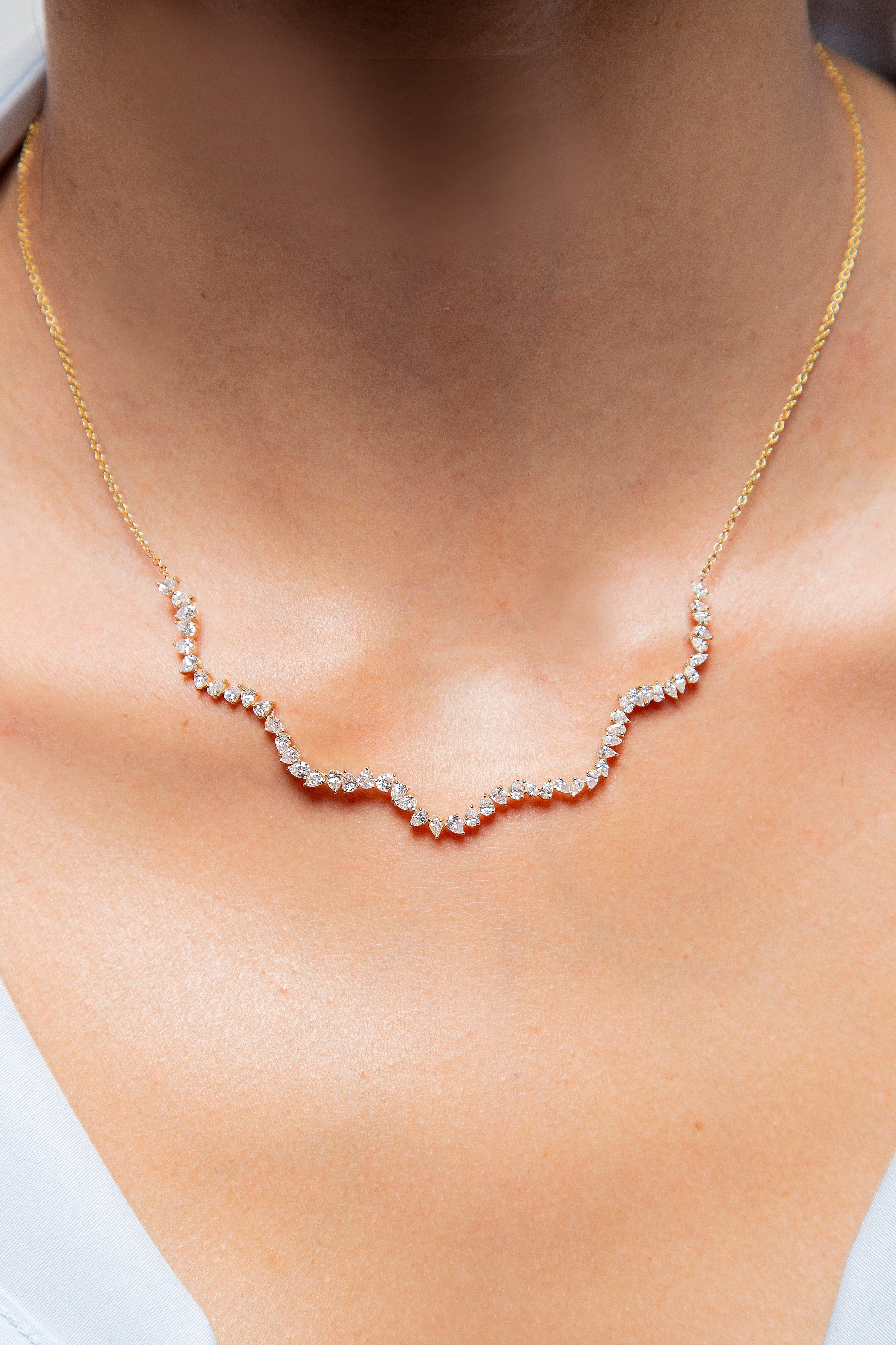 Collar Pear Diamante Oro Amarillo 14K 1.88 ct.
