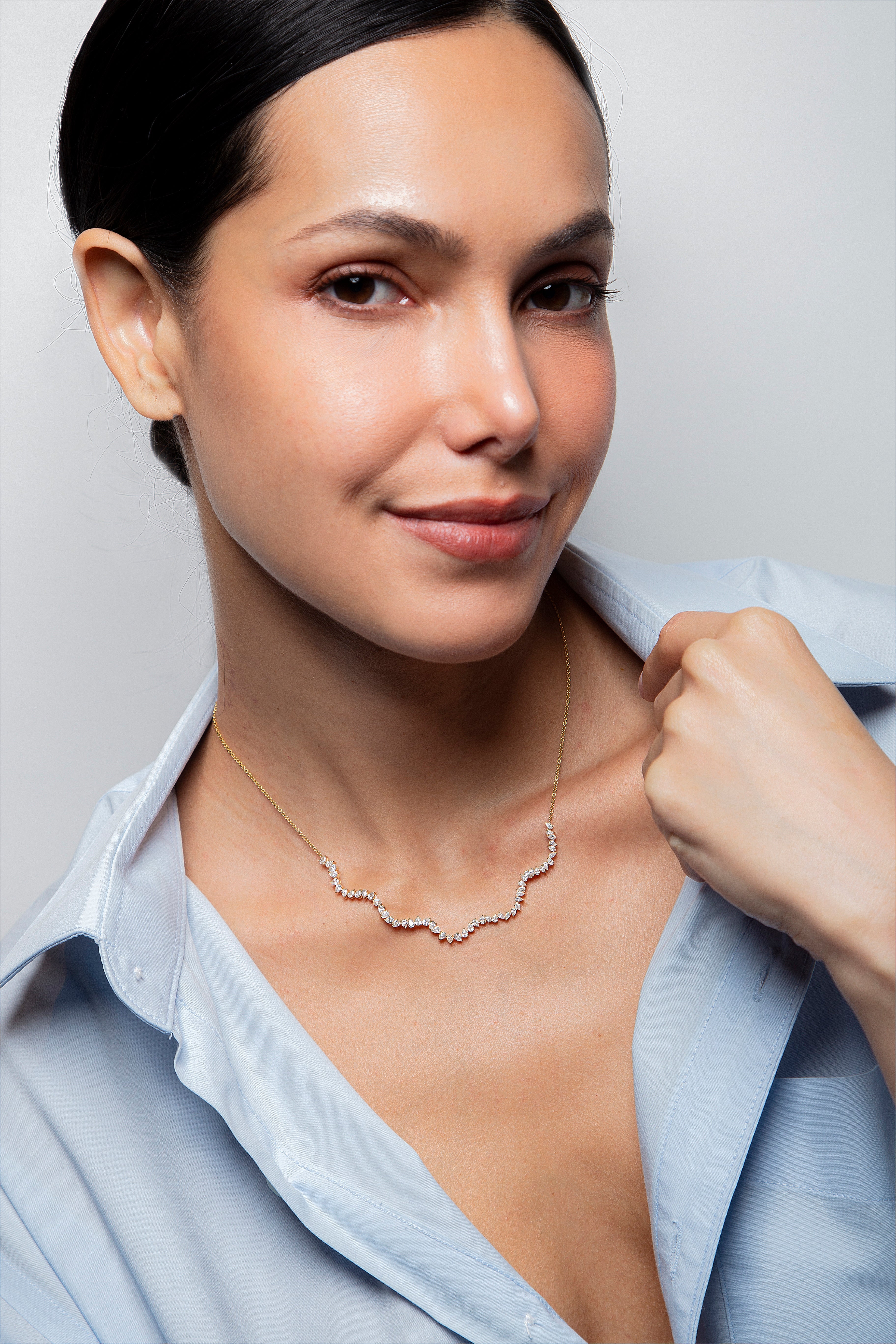 Collar Pear Diamante Oro Amarillo 14K 1.88 ct.