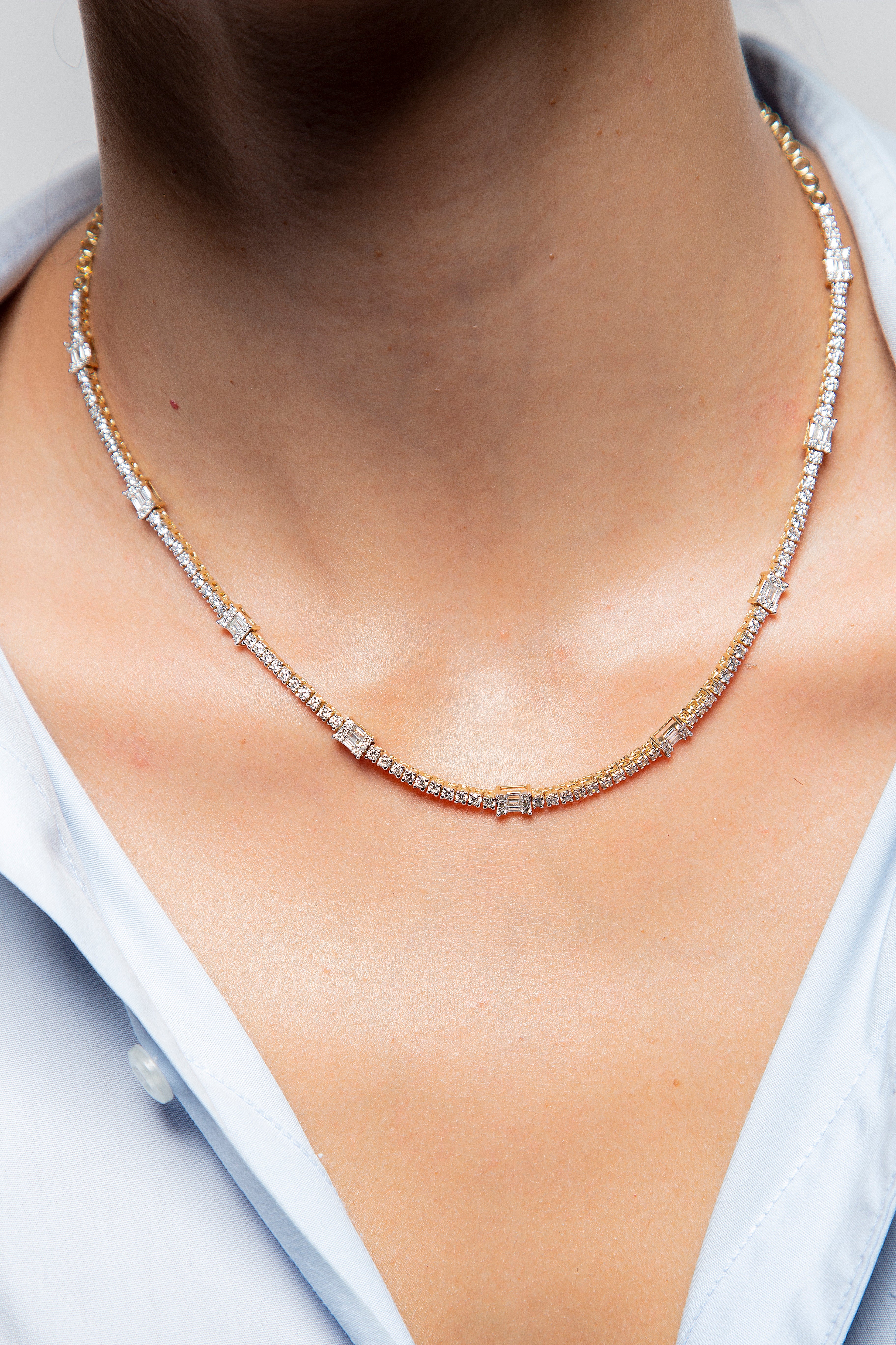 Collar Diamante Oro Amarillo 14K 3.5 ct.