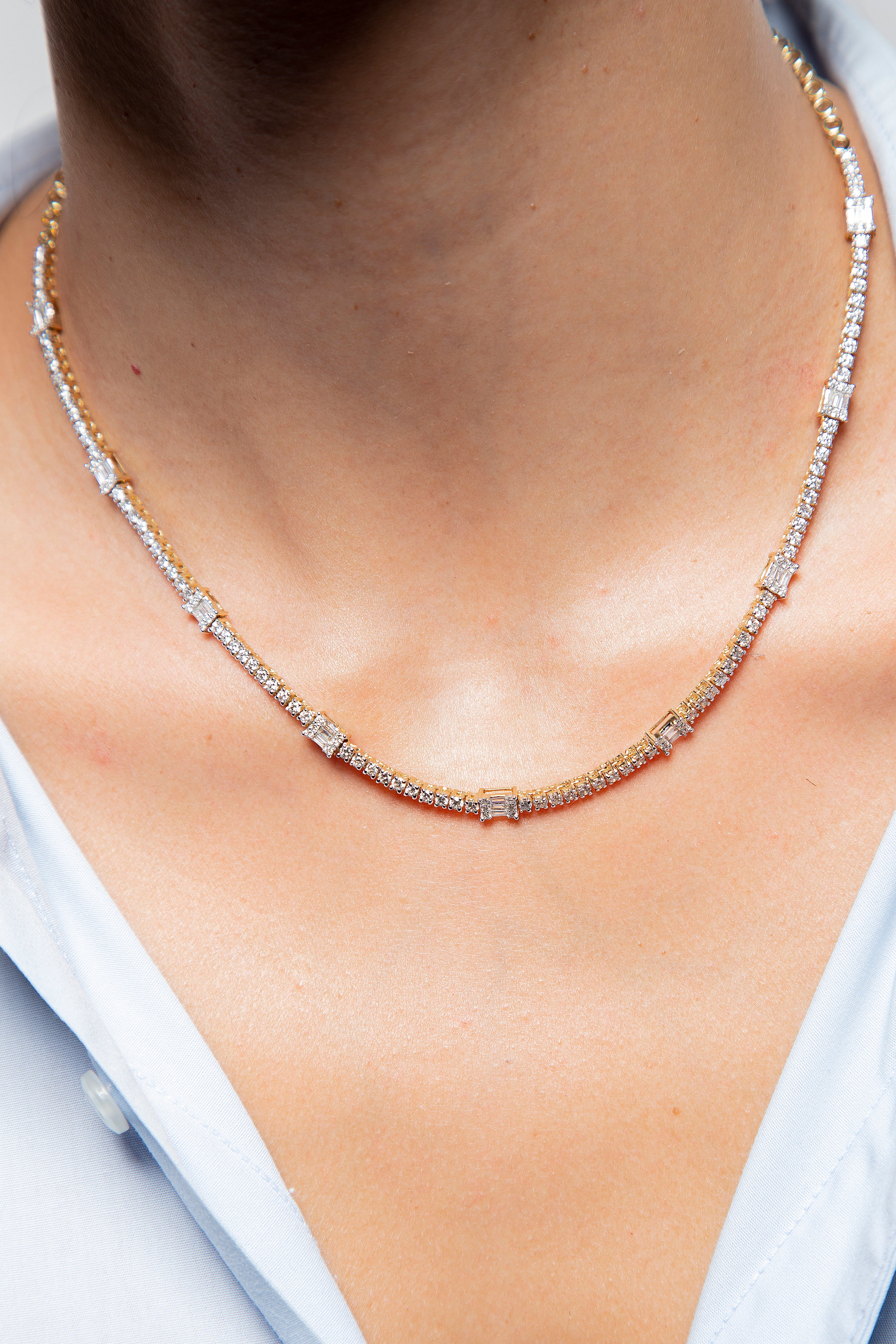 Collar Diamante Oro Amarillo 14K 3.5 ct.