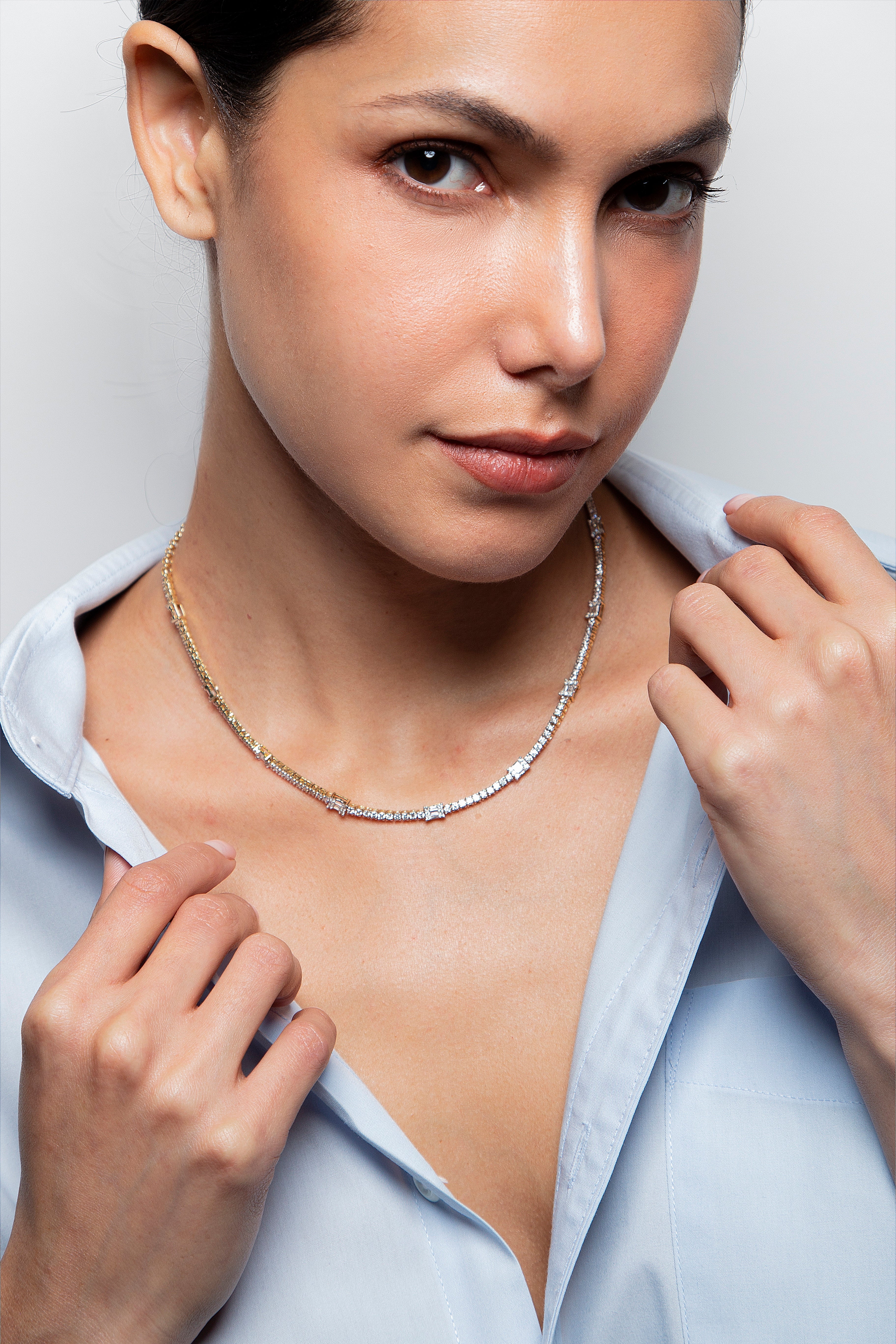 Collar Diamante Oro Amarillo 14K 3.5 ct.