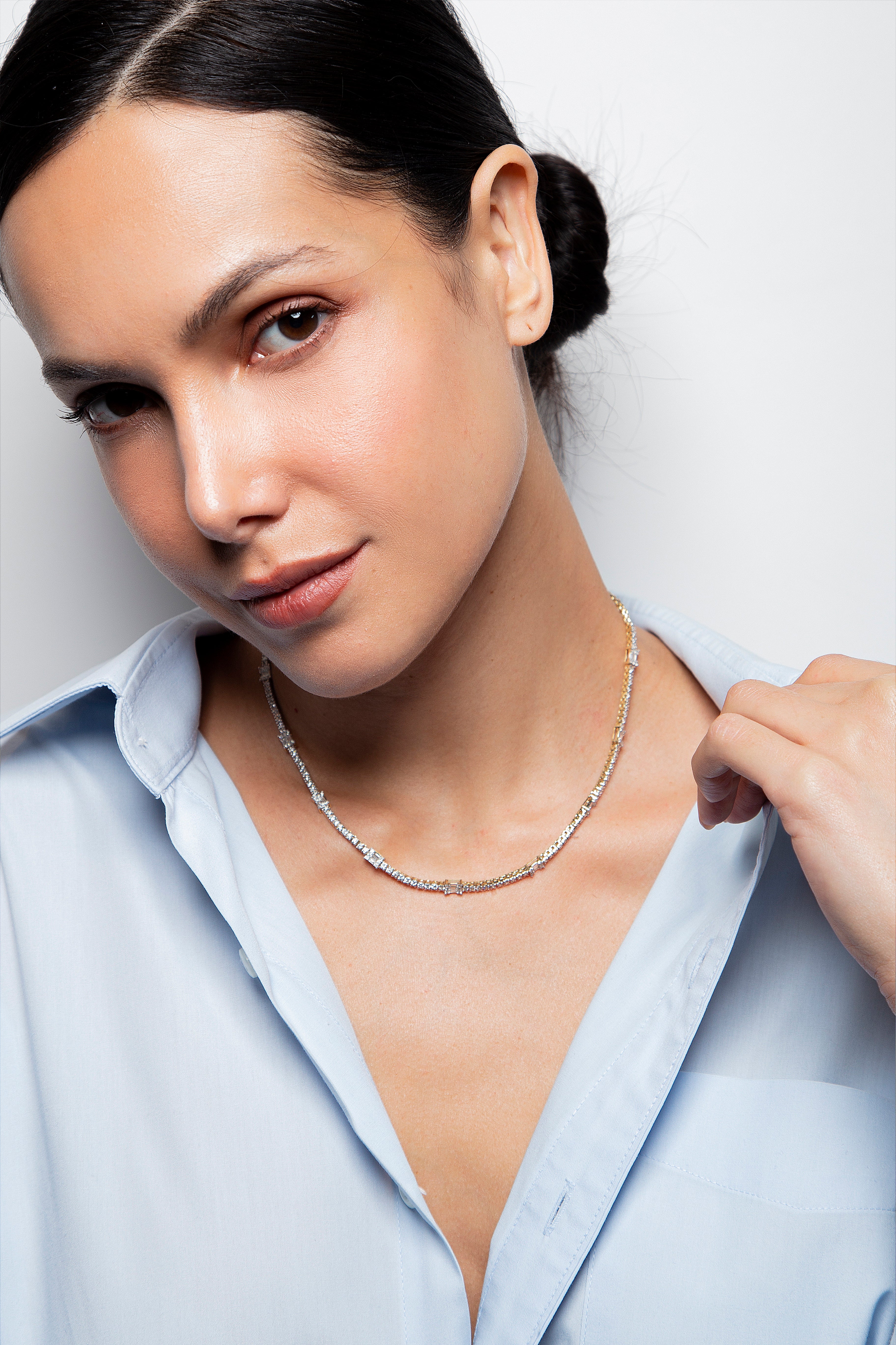 Collar Diamante Oro Amarillo 14K 3.5 ct.
