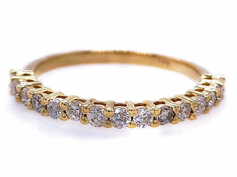 Anillo En Oro Amarillo De 14K Con Diamante 0.5 Ct