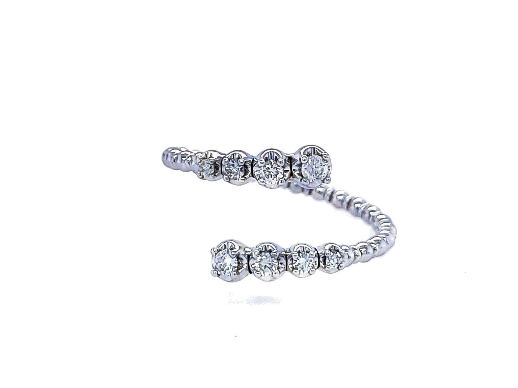 Anillo En Oro Blanco De 14K Con Diamante 0.3 Ct