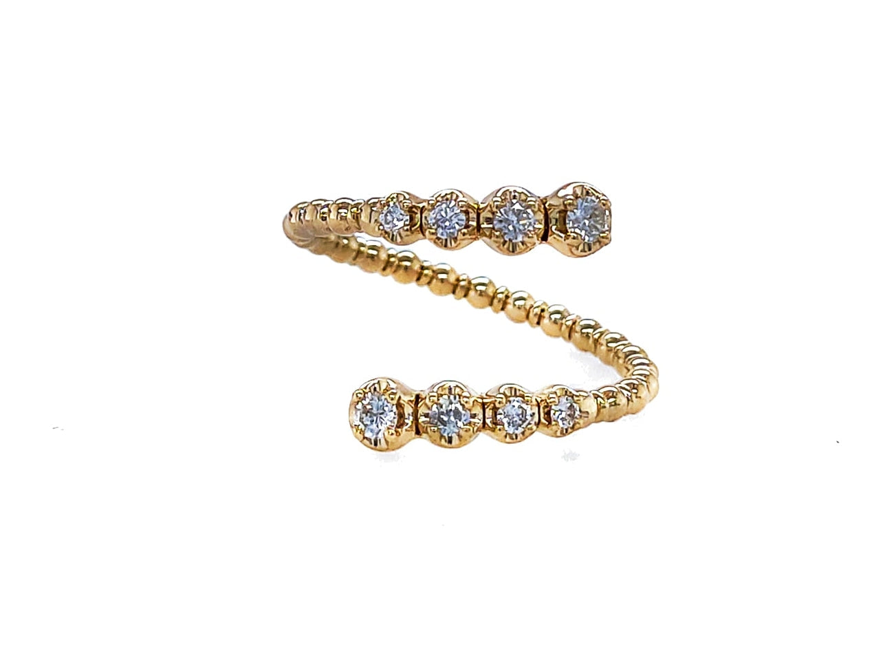 Anillo En Oro Amarillo De 14K Con Diamante 0.3 Ct