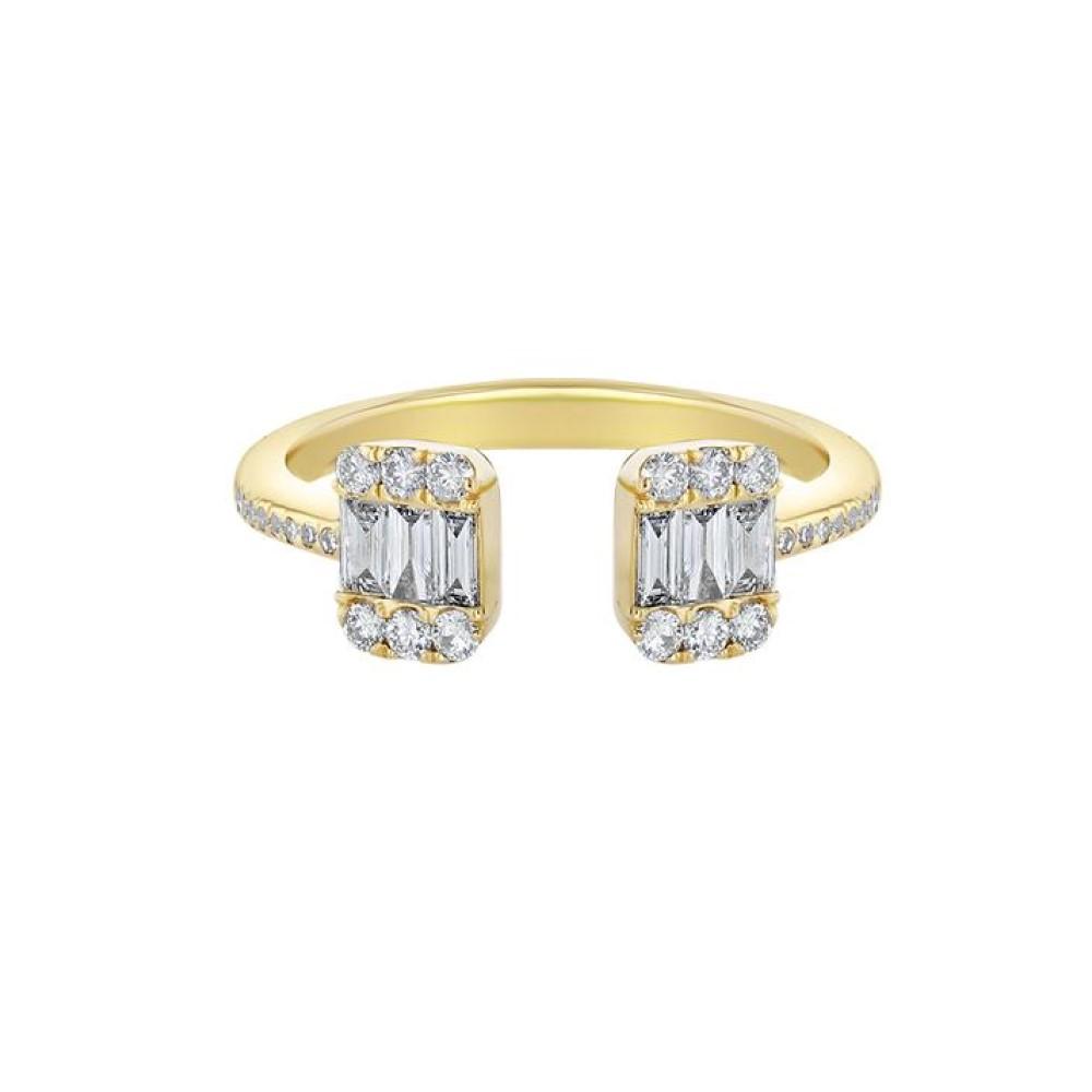 Anillo En Oro Amarillo De 14K Con Diamante 0.32 Ct