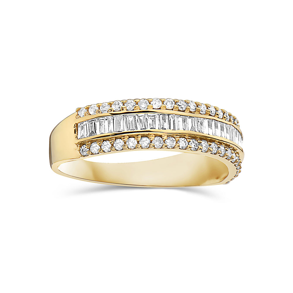 Anillo En Oro Amarillo De 14K Con Diamante 0.57 Ct