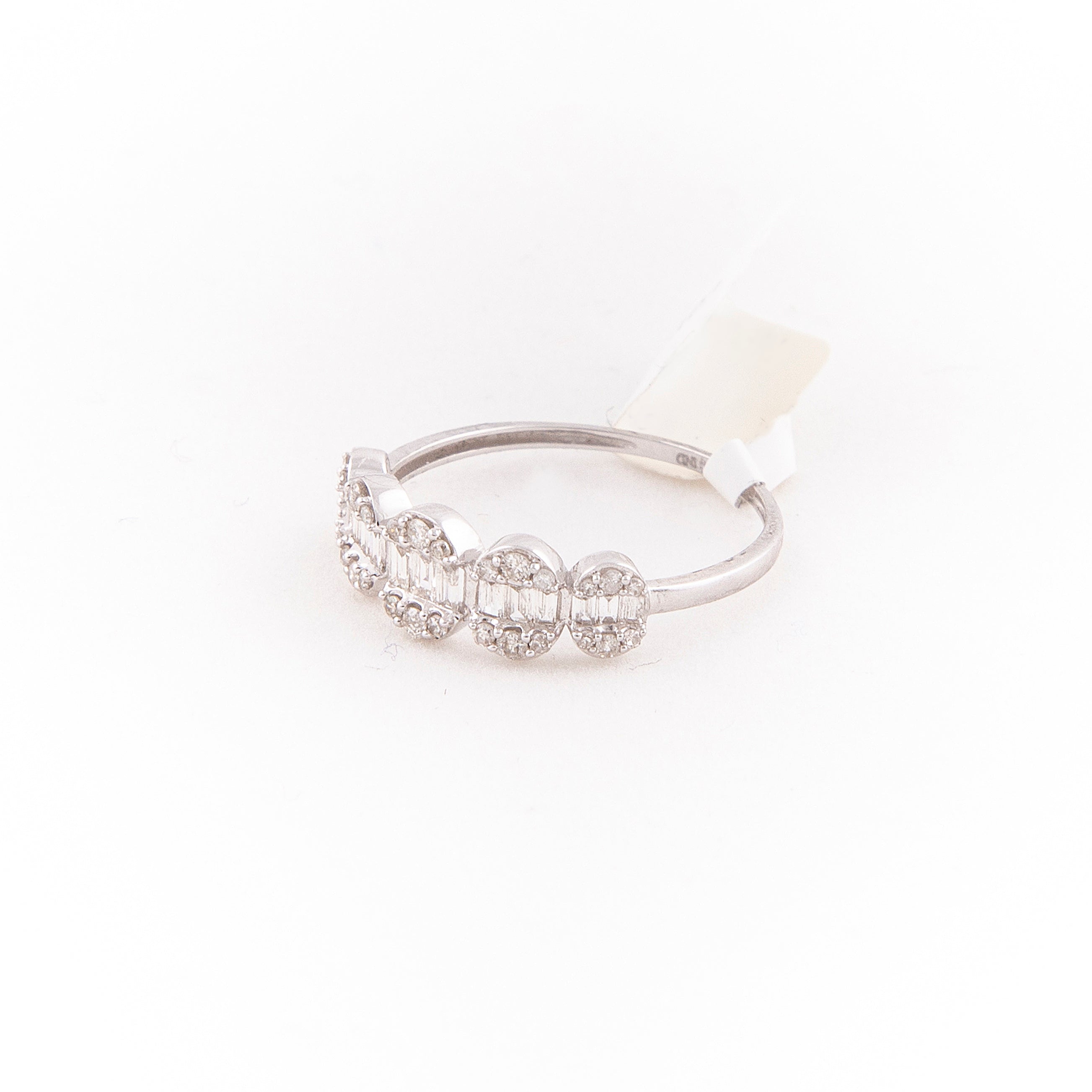 Anillo Media Churumbela Diamante Oro Blanco 14K 0.5 ct.