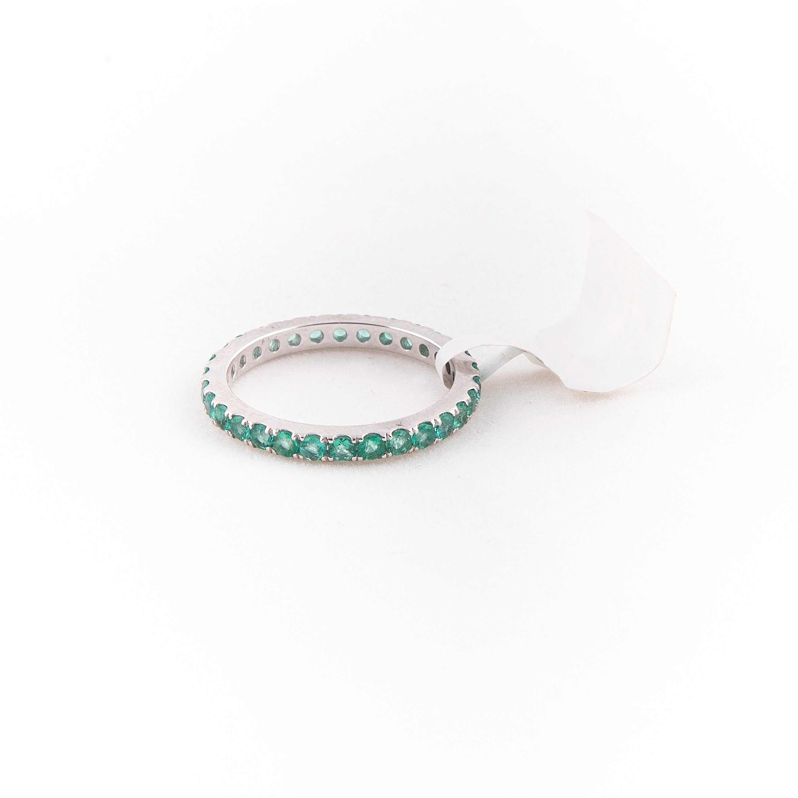 Anillo Churumbela Esmeralda Oro Blanco 14K 1.01 ct.