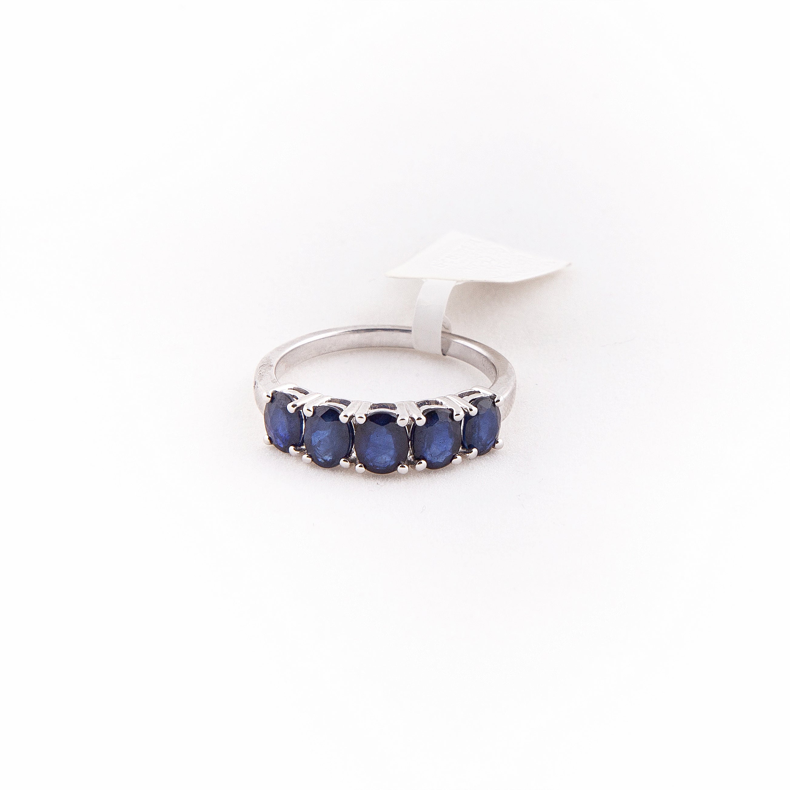 Anillo Churumbela Zafiro Oro Blanco 14K 2.06 ct.