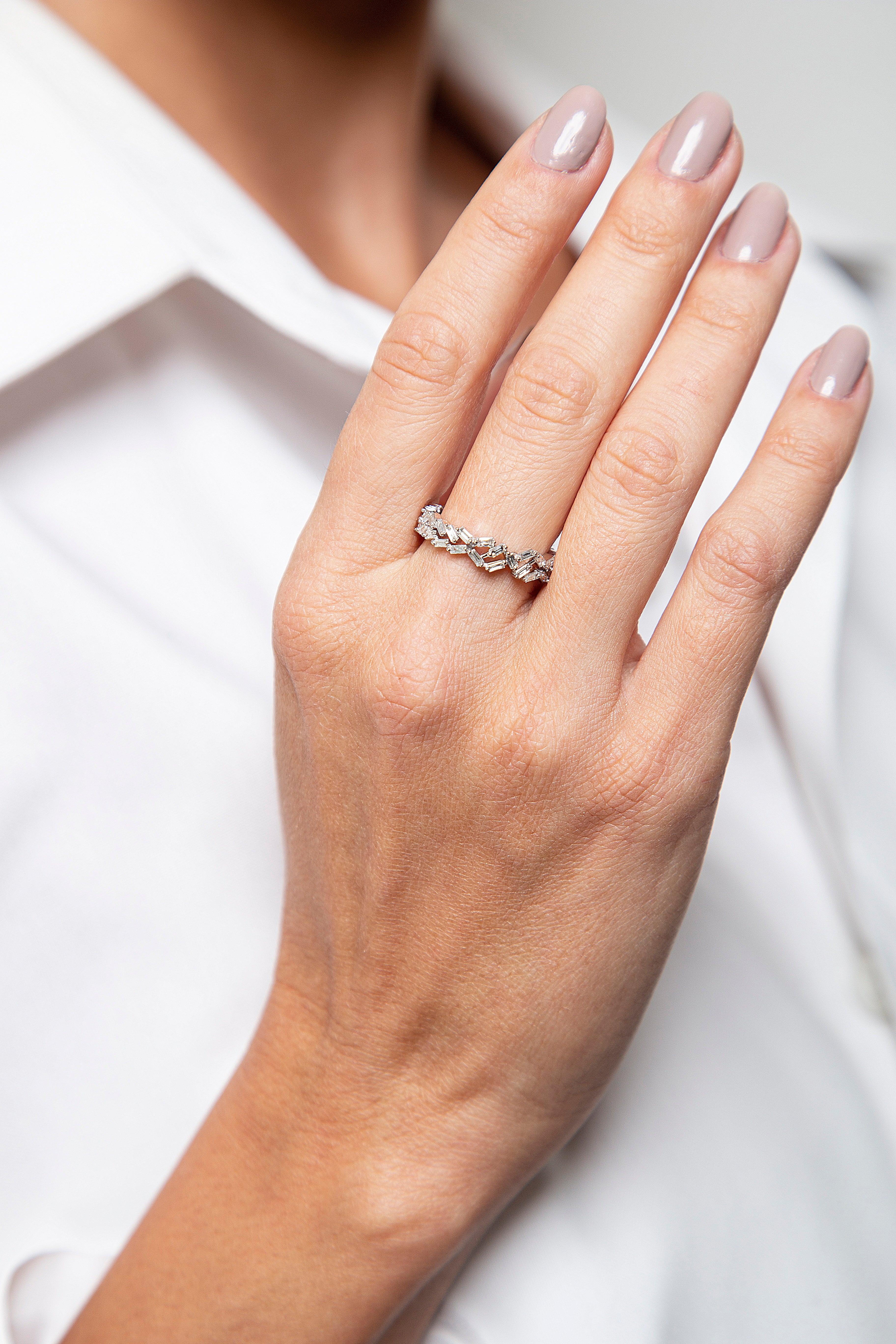 Anillo Churumbela Diamante Oro Blanco 14K 1.01 ct.