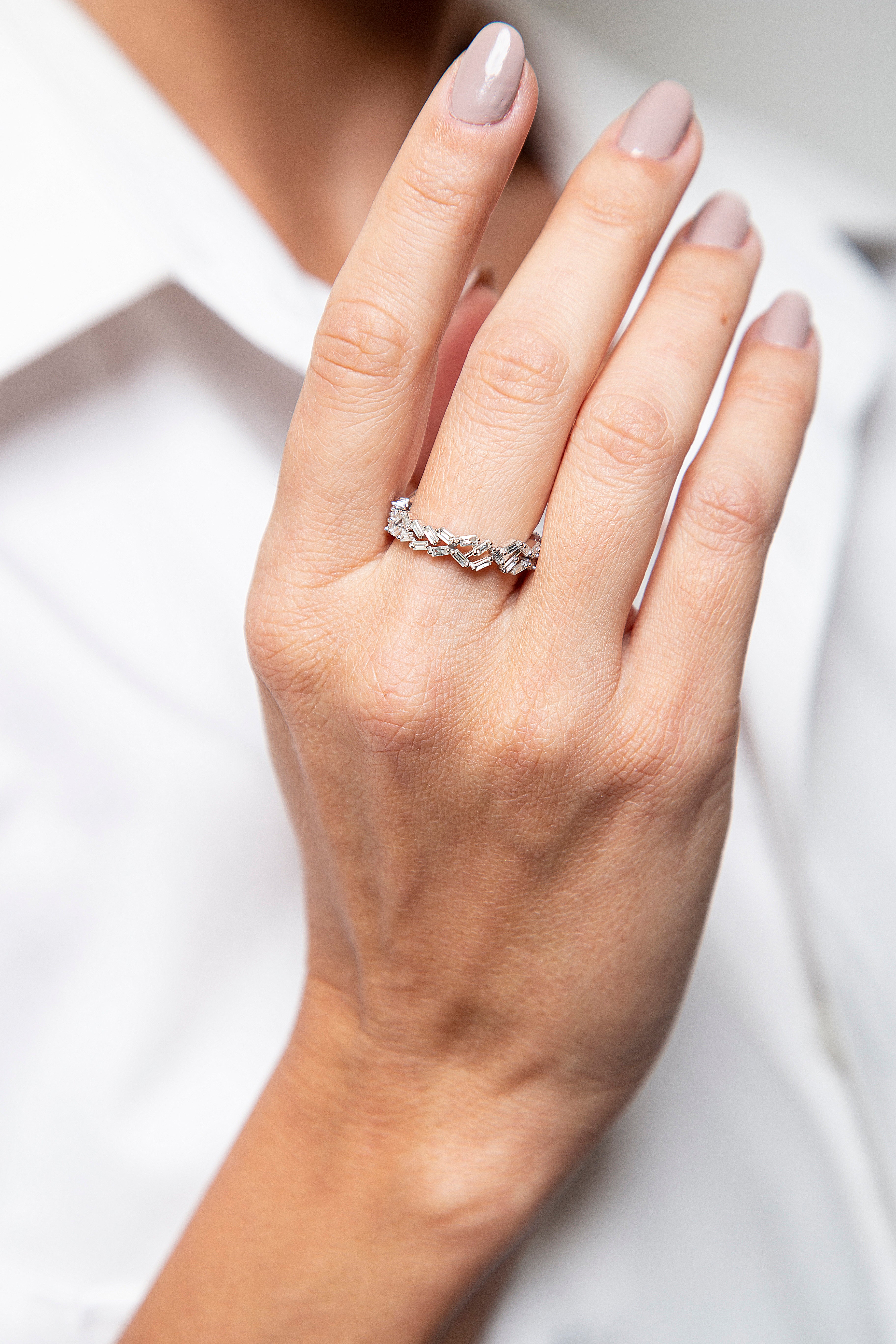 Anillo Churumbela Diamante Oro Blanco 14K 1.01 ct.