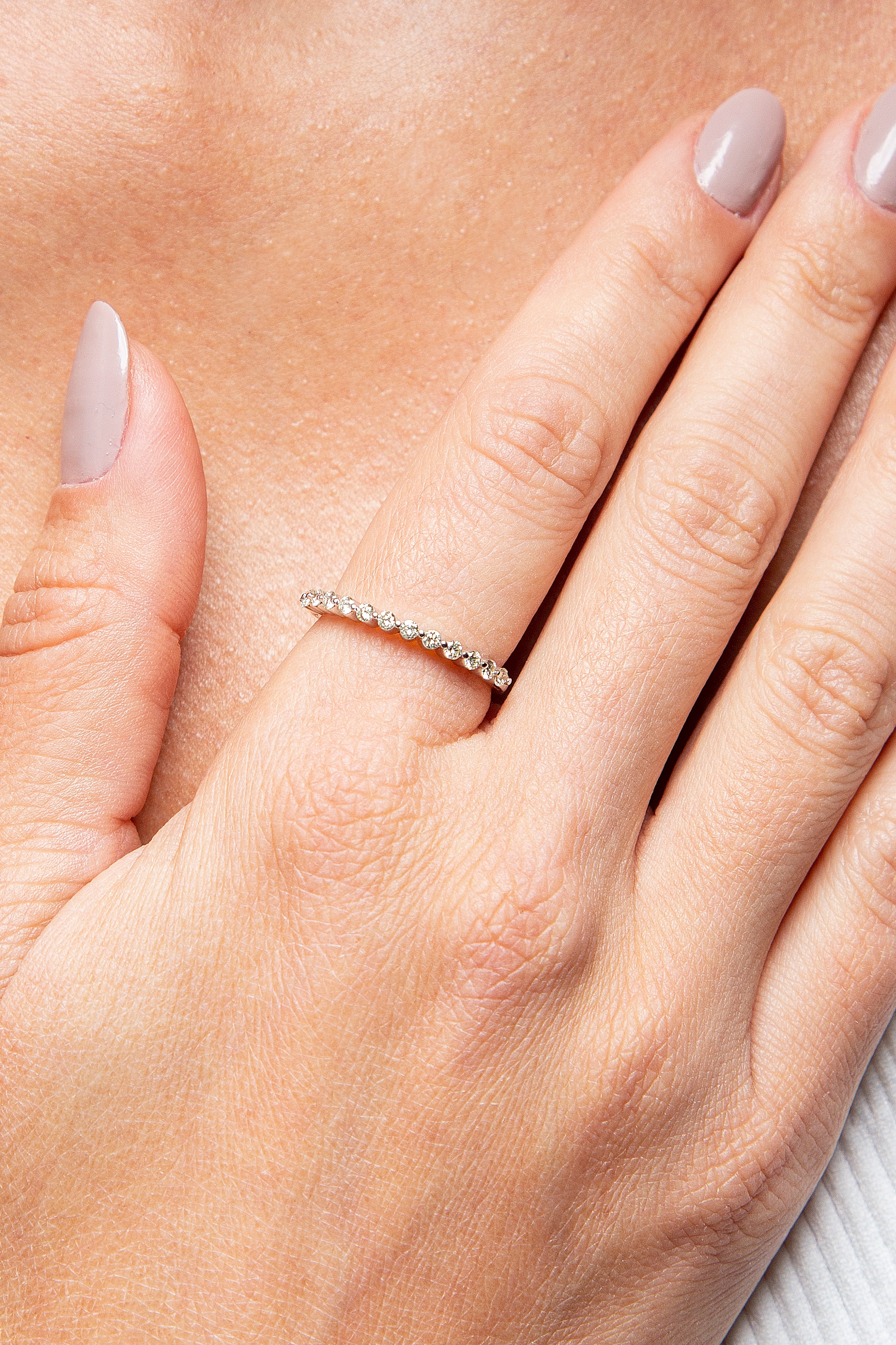 Anillo Churumbela Diamante Oro Blanco 14K 0.34 ct.