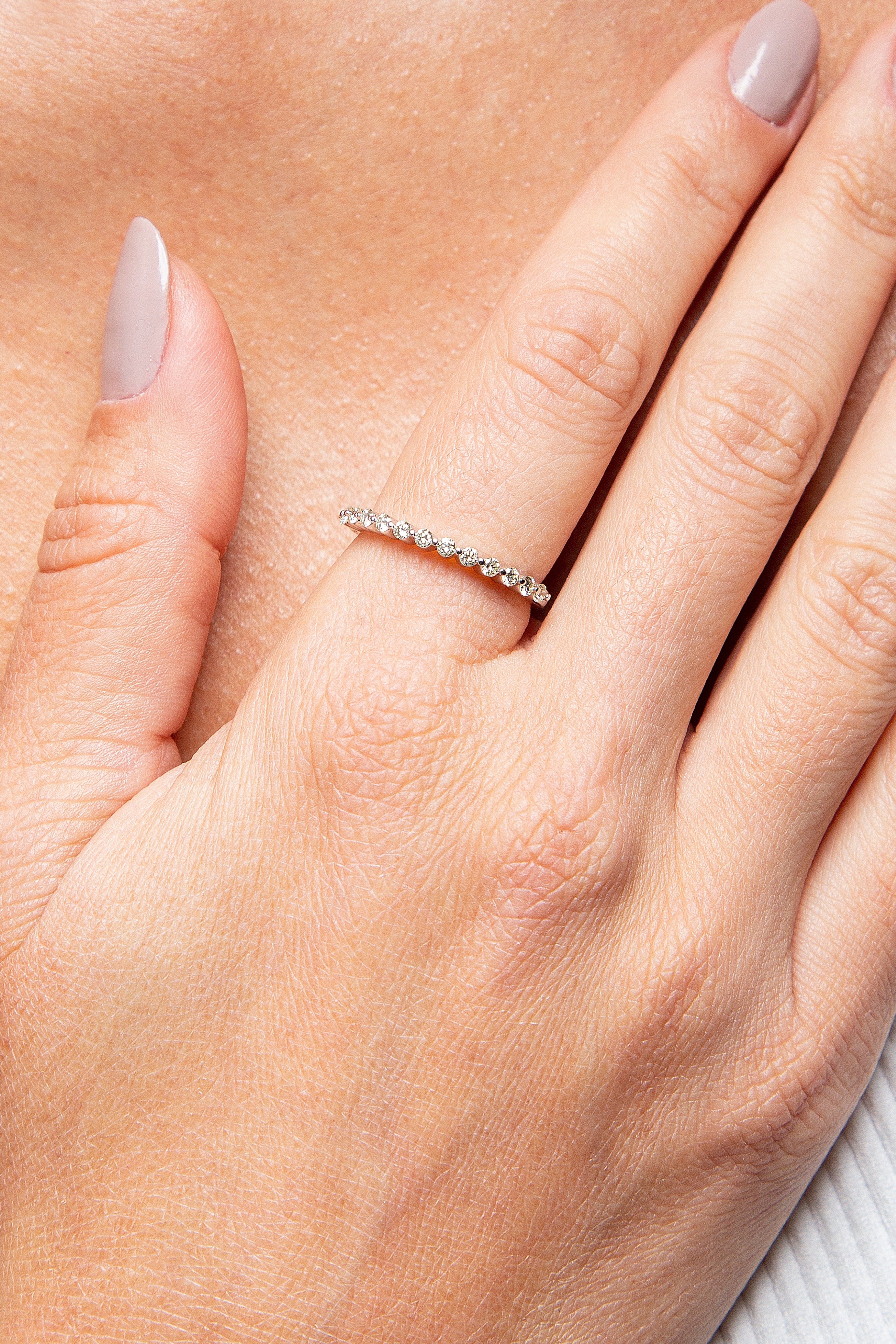 Anillo Churumbela Diamante Oro Blanco 14K 0.34 ct.