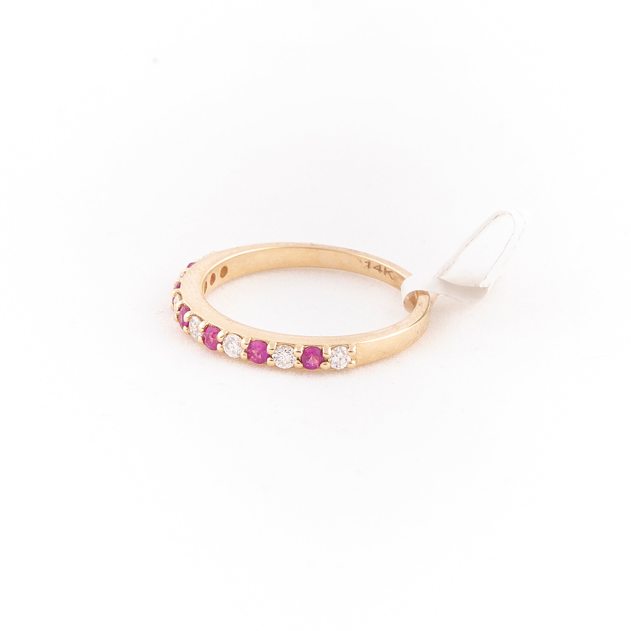 Anillo Churumbela Diamante Rubí Oro Amarillo 14K 0.45 ct.