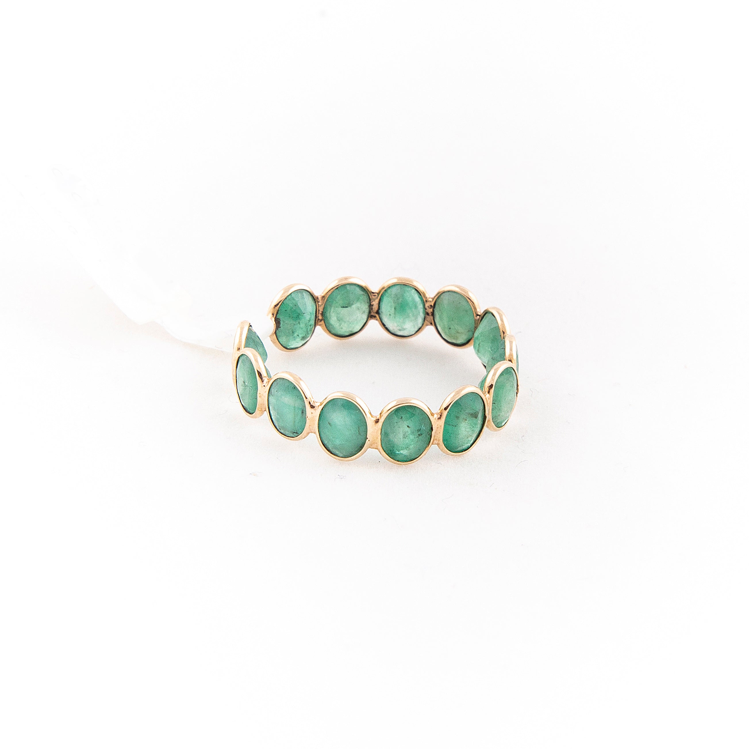 Anillo Churumbela Esmeralda Oro Amarillo 14K 2.6 ct.