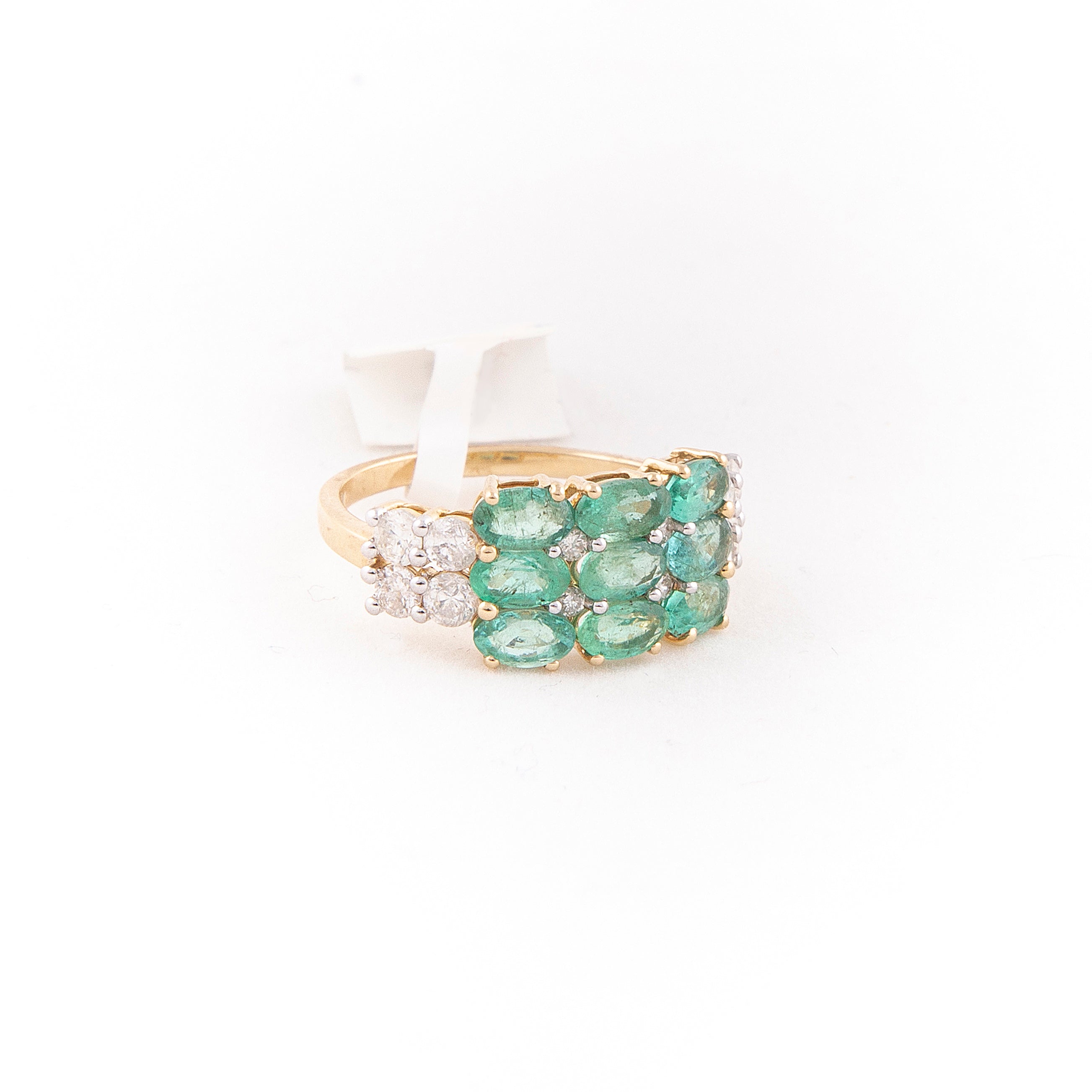 Anillo Diamante Esmeralda Oro Amarillo 14K 2.97 ct.