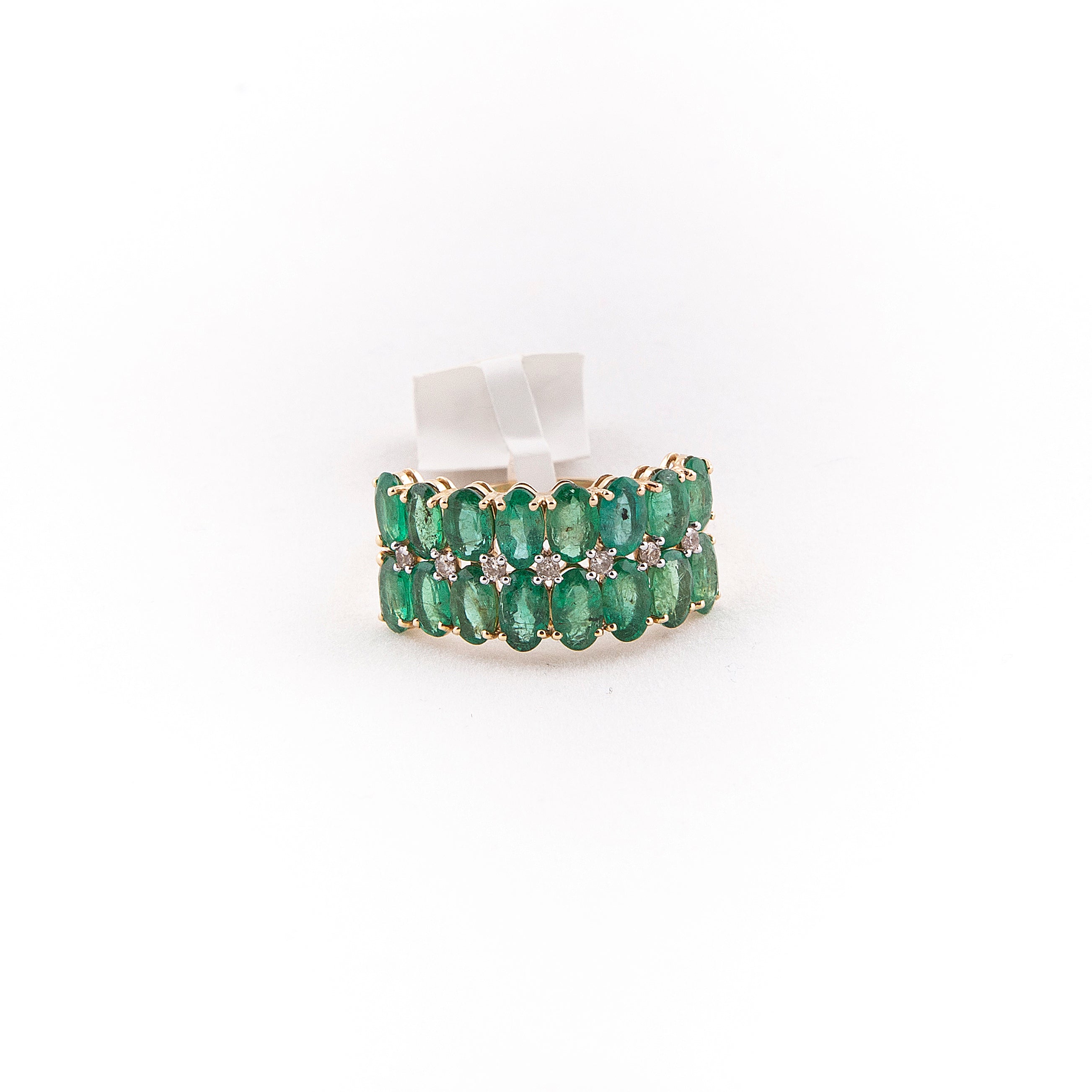 Anillo Diamante Esmeralda Oro Amarillo 14K 3.51 ct.