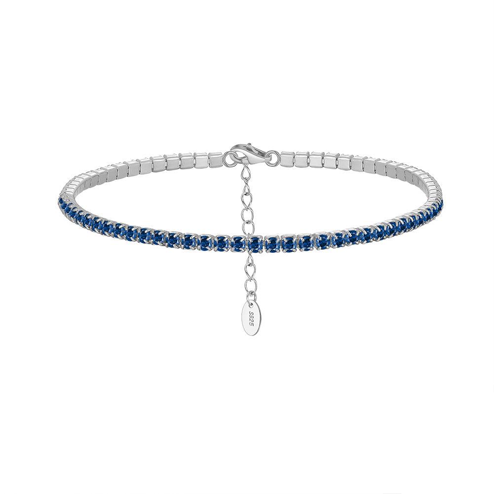 Pulsera Tennis Plata S925 Baño de oro 6.5+2"