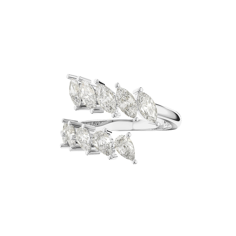 Anillo Plata S925 Baño de oro con Piedra Estilo Diamante 3.00g
