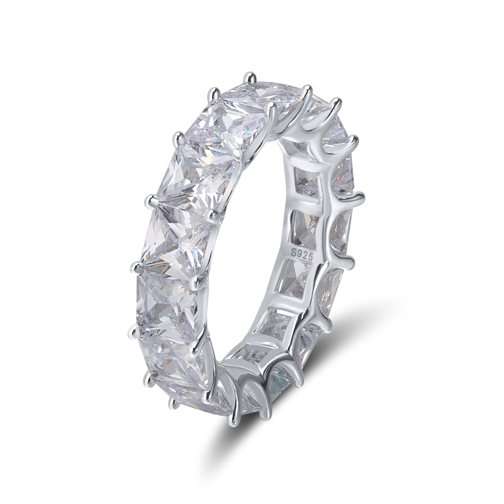 Anillo Churumbela Plata S925 Baño de oro con Piedra Estilo Diamante 5.40g