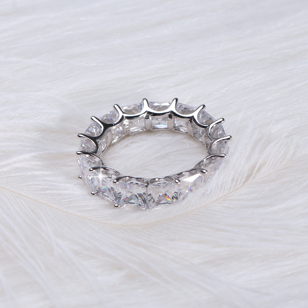 Anillo Churumbela Plata S925 Baño de oro con Piedra Estilo Diamante 5.40g