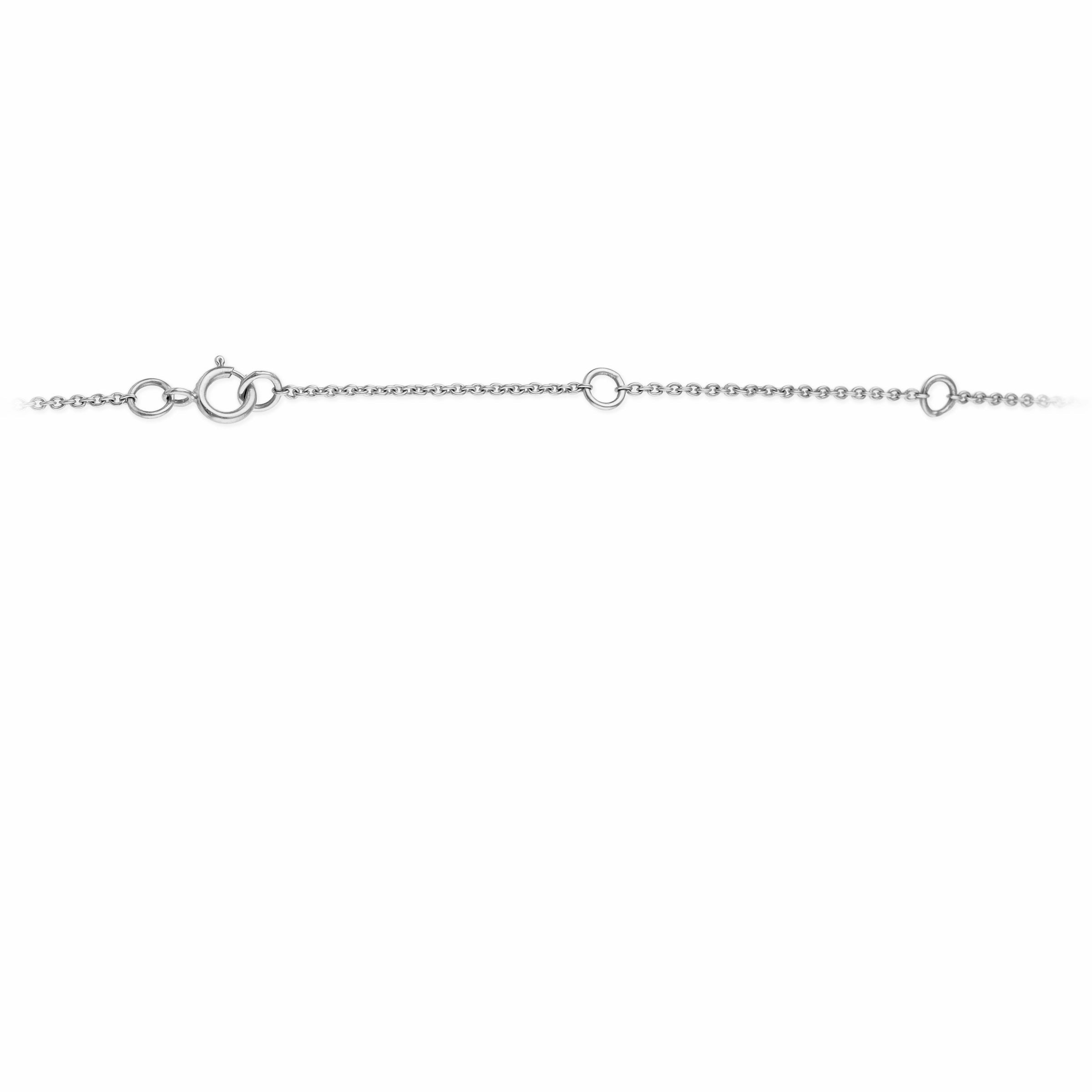 Collar de Diamantes & Zafiro en Oro 2 tone de 14K 1.02ct
