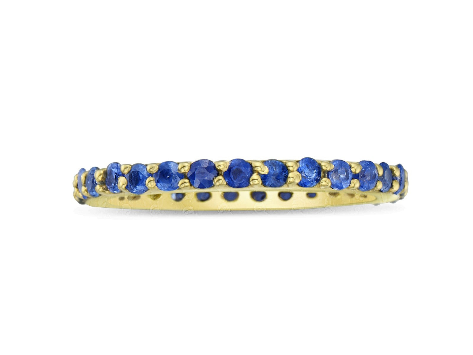 Anillo En Oro Amarillo De 14K Con Zafiro 1.25 Ct