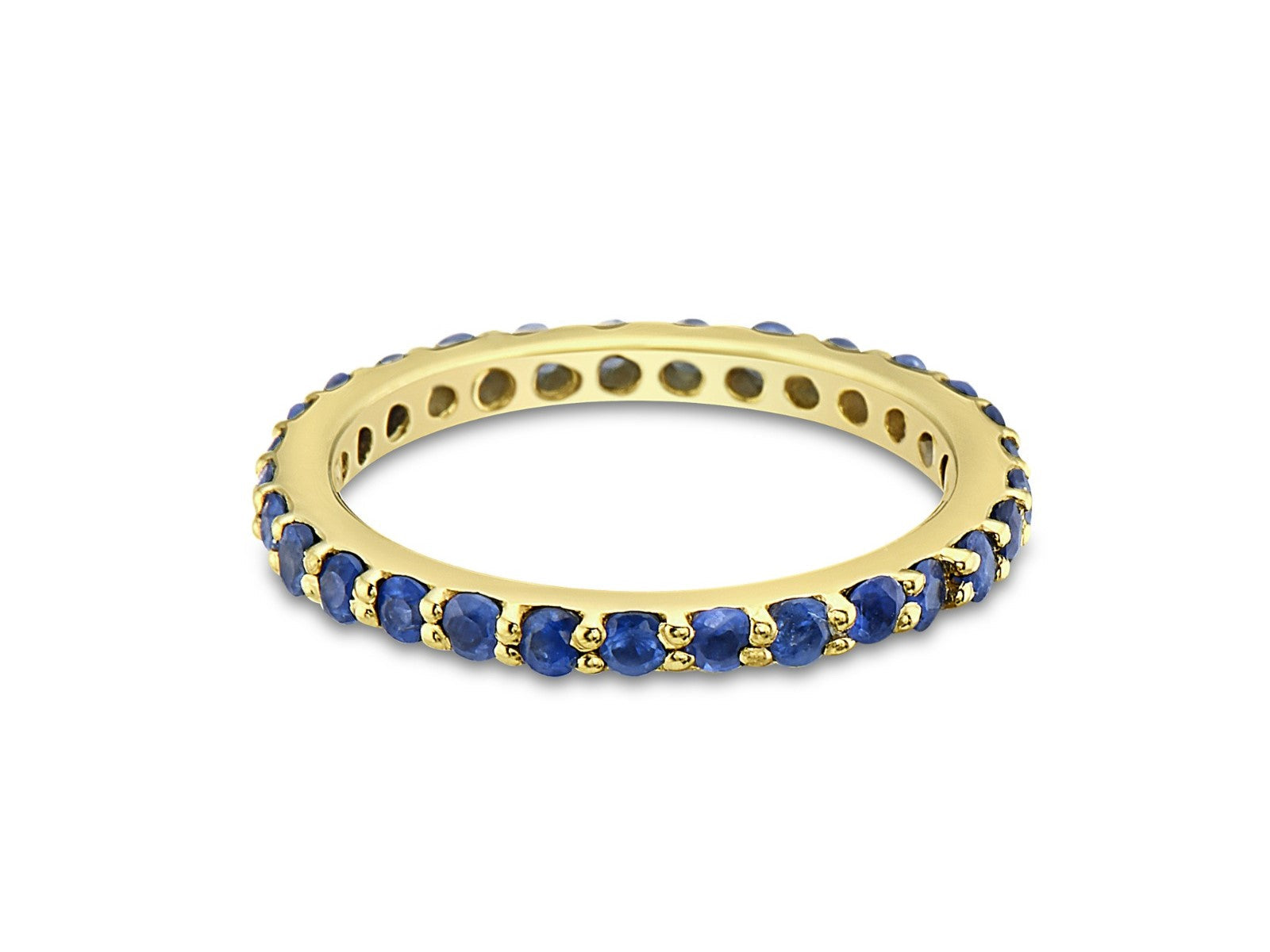 Anillo En Oro Amarillo De 14K Con Zafiro 1.25 Ct