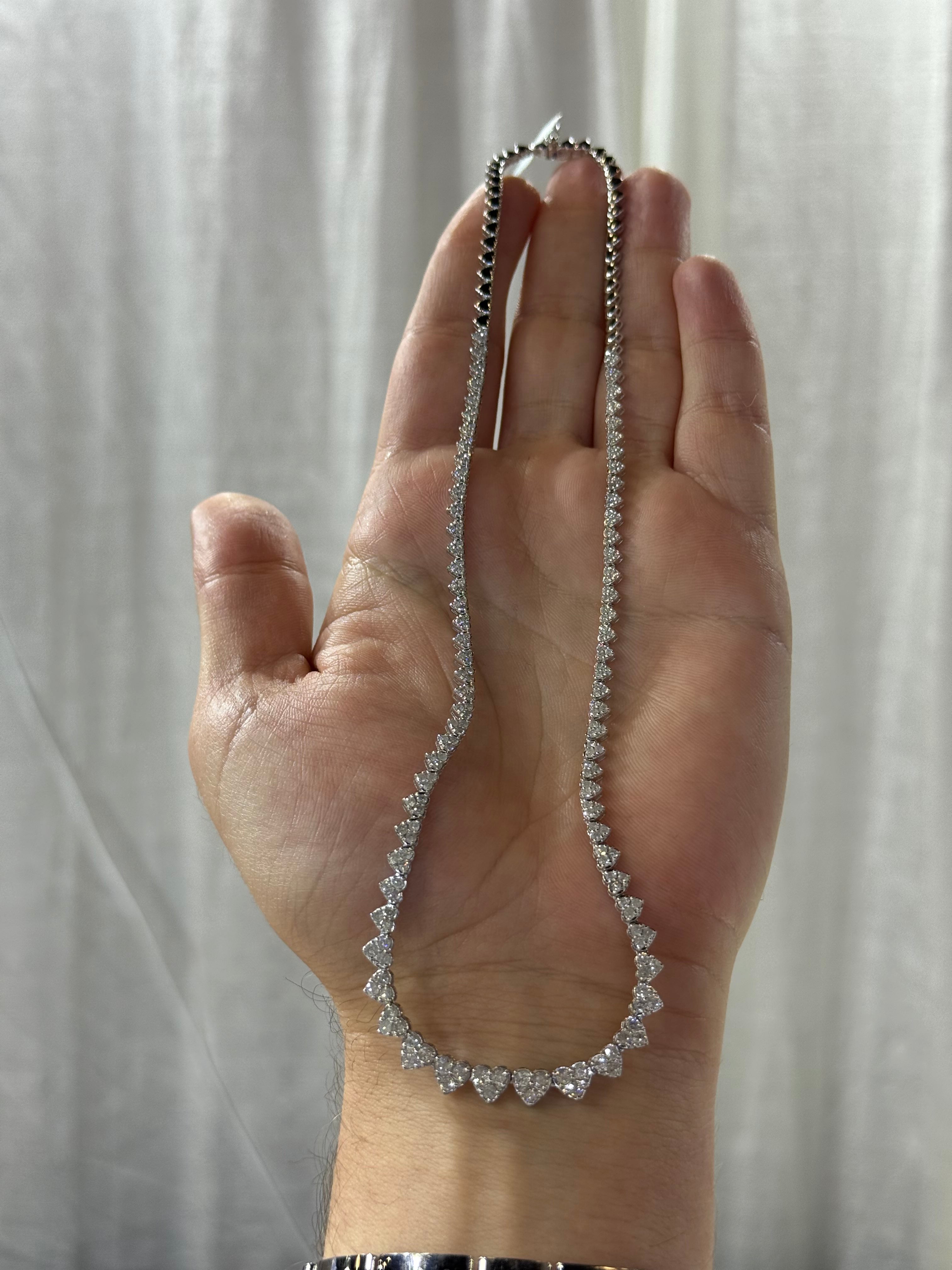Collar de Oro Blanco 14K con Diamante