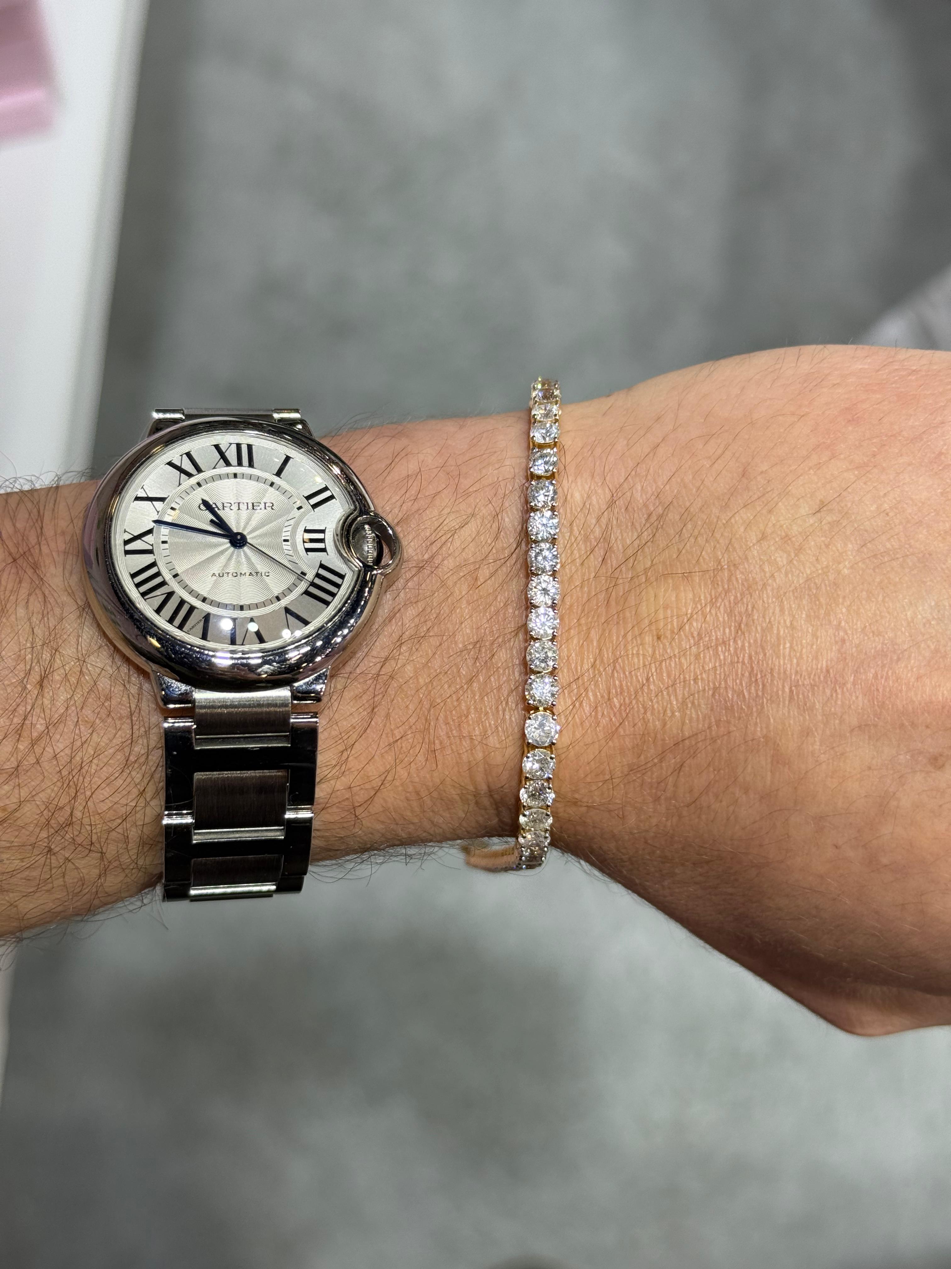 Pulsera de Oro Blanco 18K con Diamante