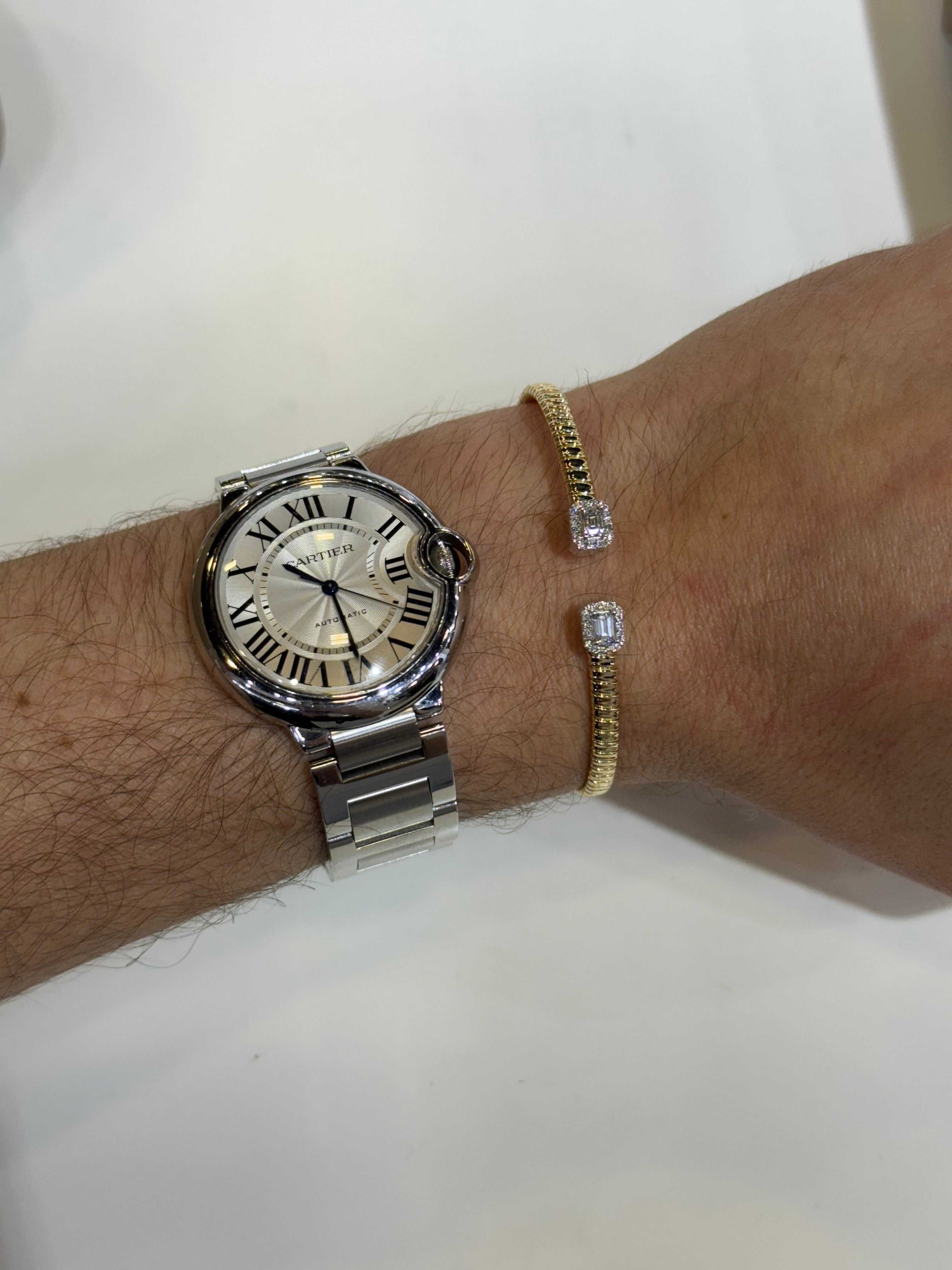 Pulsera de Oro Amarillo 14K con Diamante