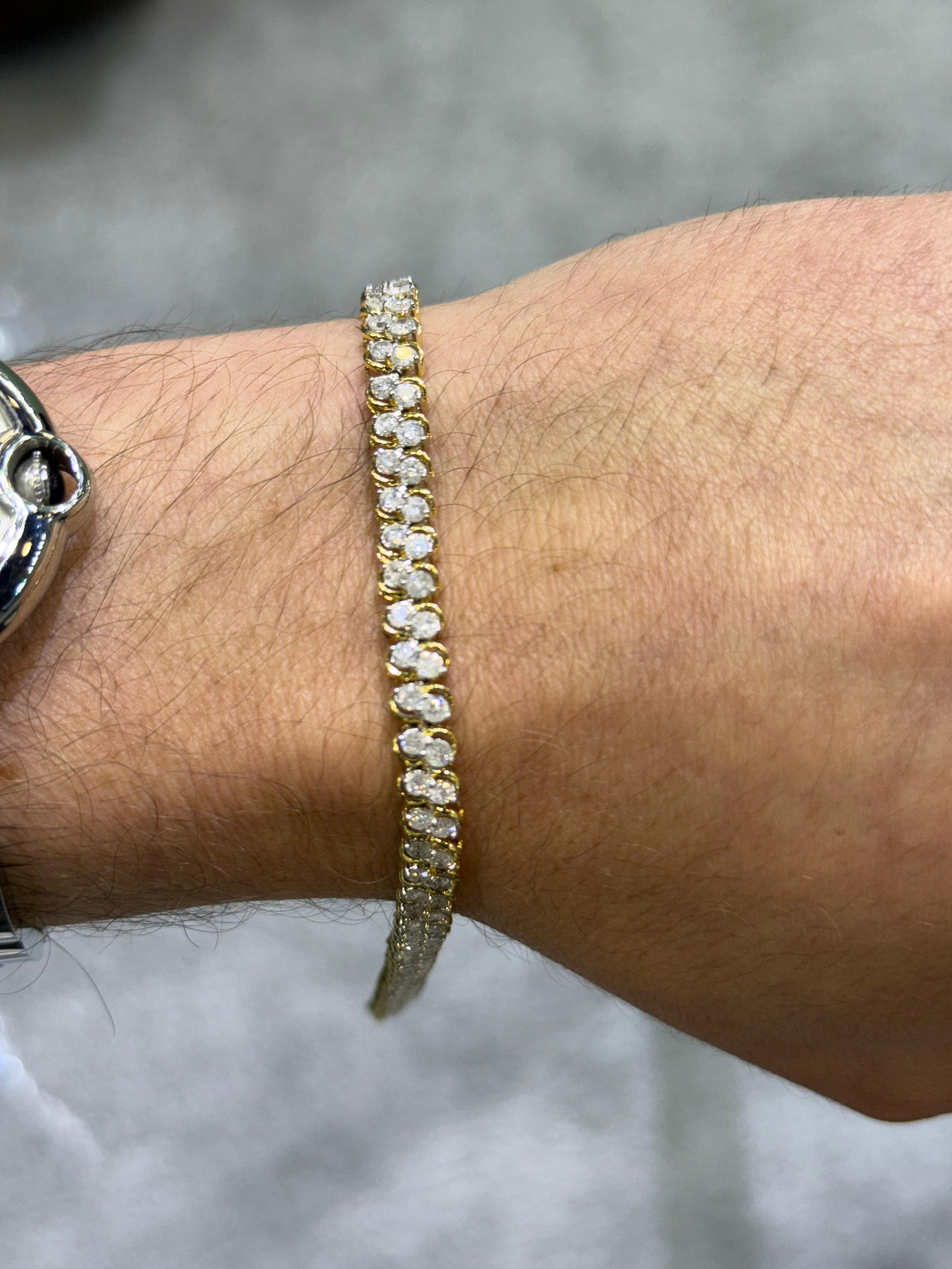 Pulsera de Oro Amarillo 14K con Diamante