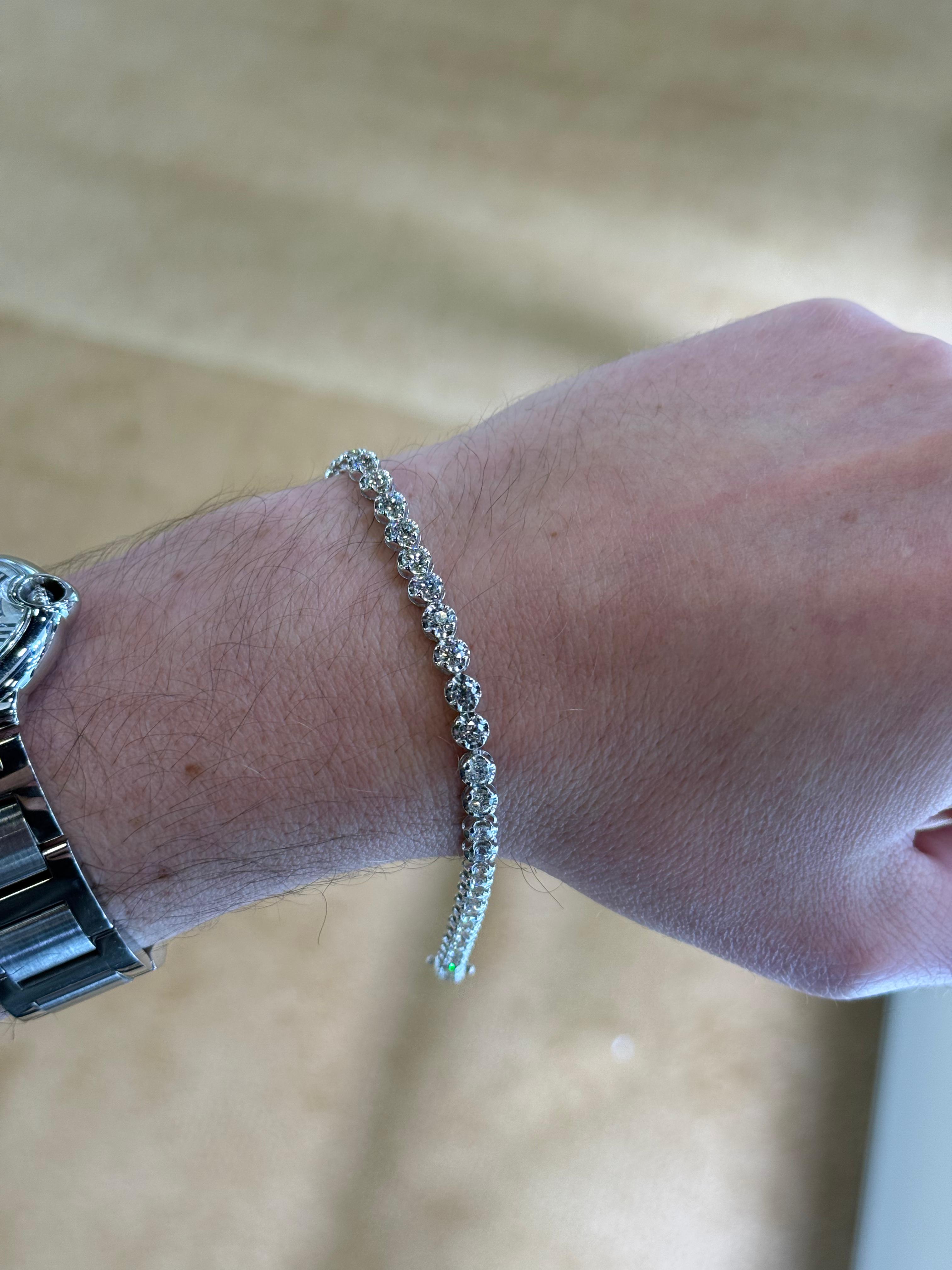 Pulsera de Platino  con Diamante