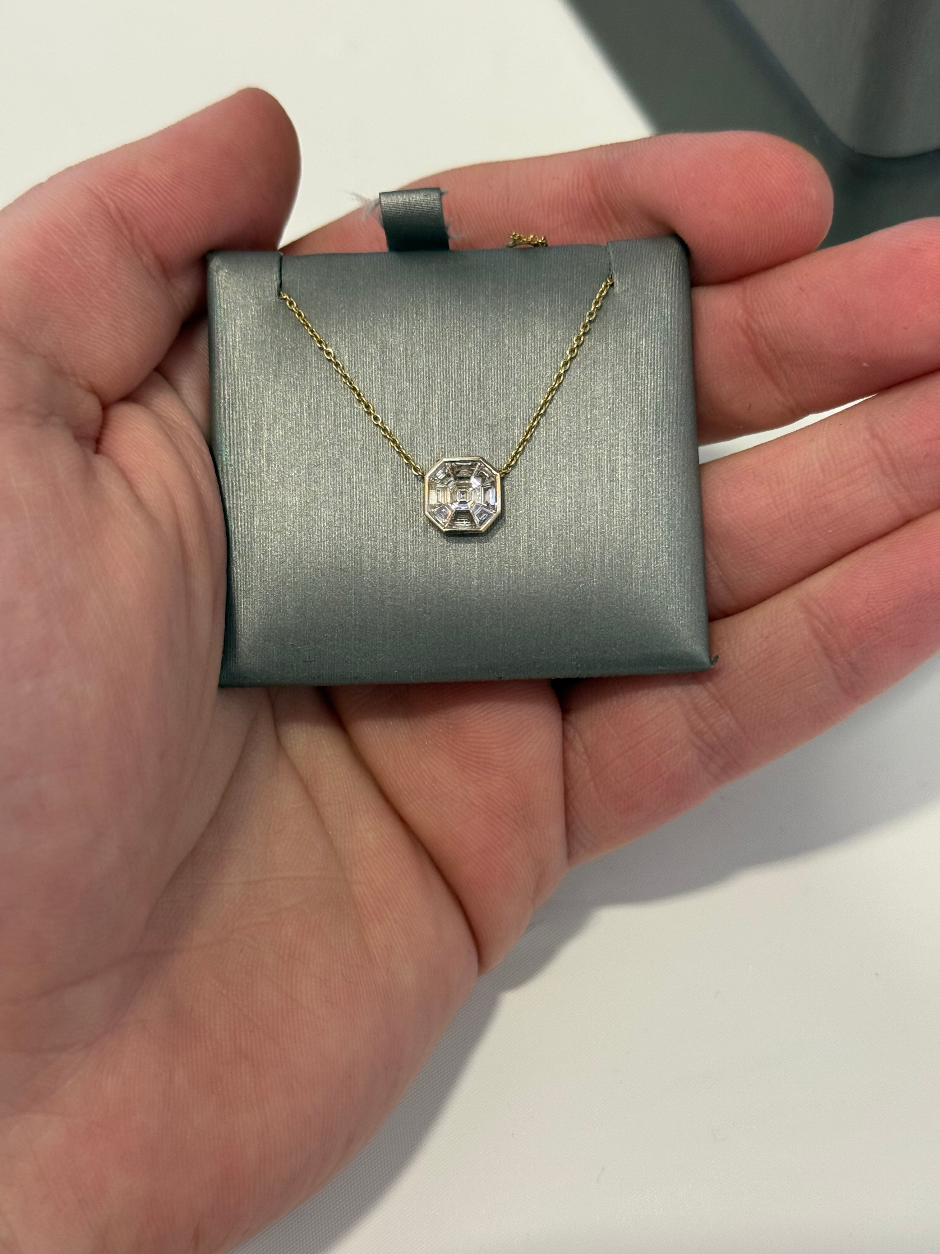 Collar de Oro Amarillo 14K con Diamante
