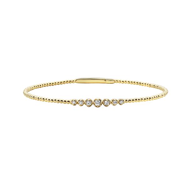 Pulsera En Oro Amarillo De 14K Con Diamante 0.24 Ct