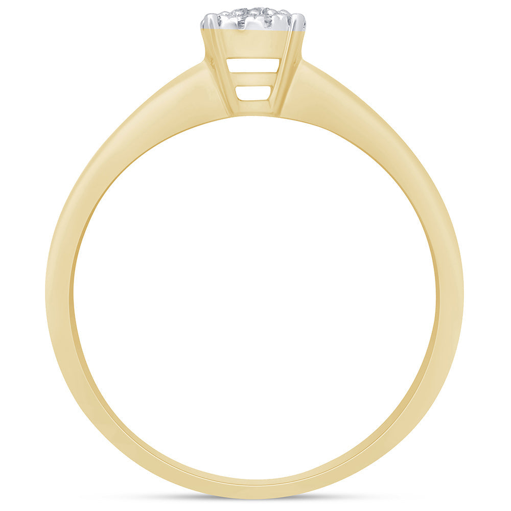 Anillo de Compromiso, en oro rosa de 14K